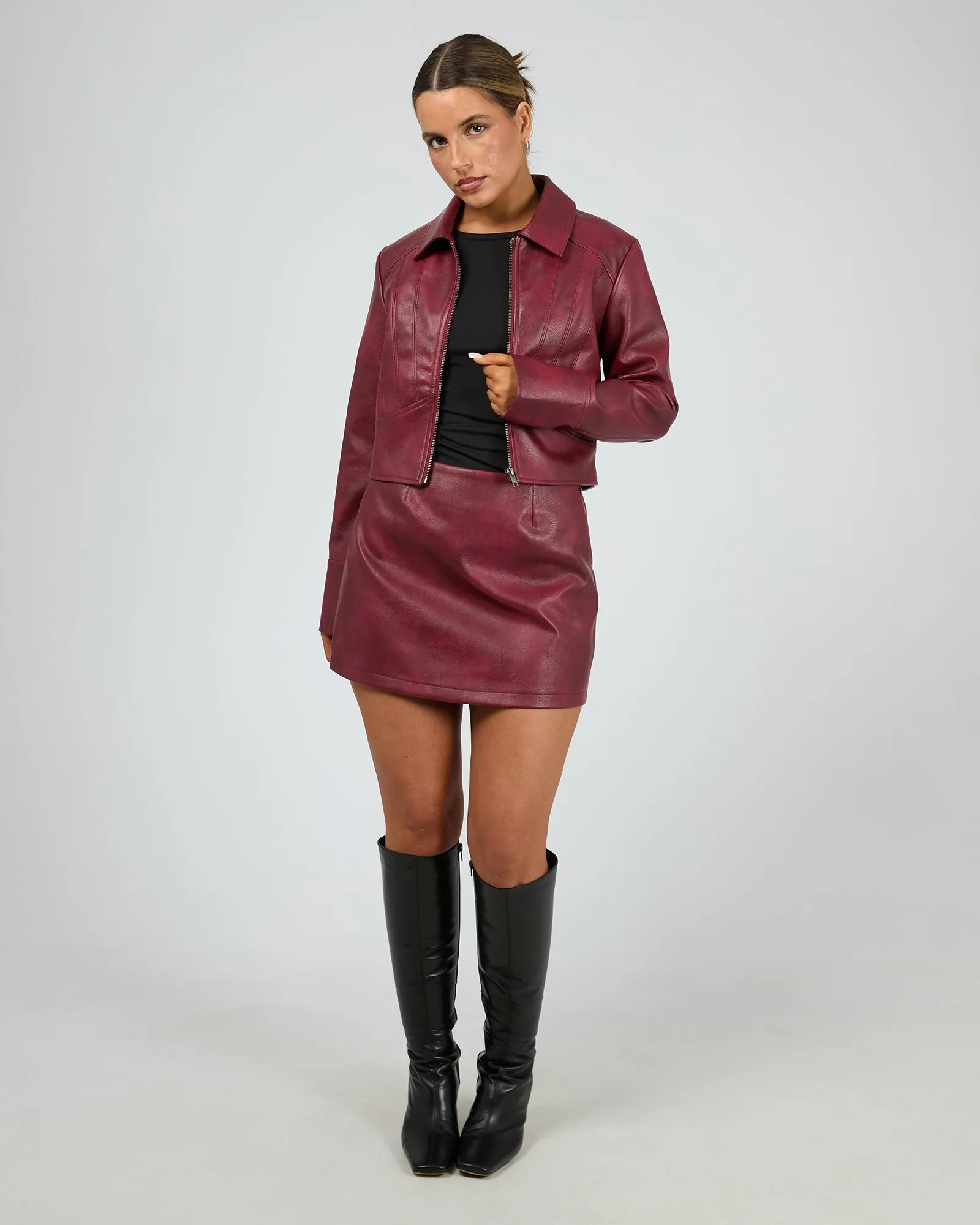 Ilora Skort Burgandy sold by edge clothing product image thumbnail 2