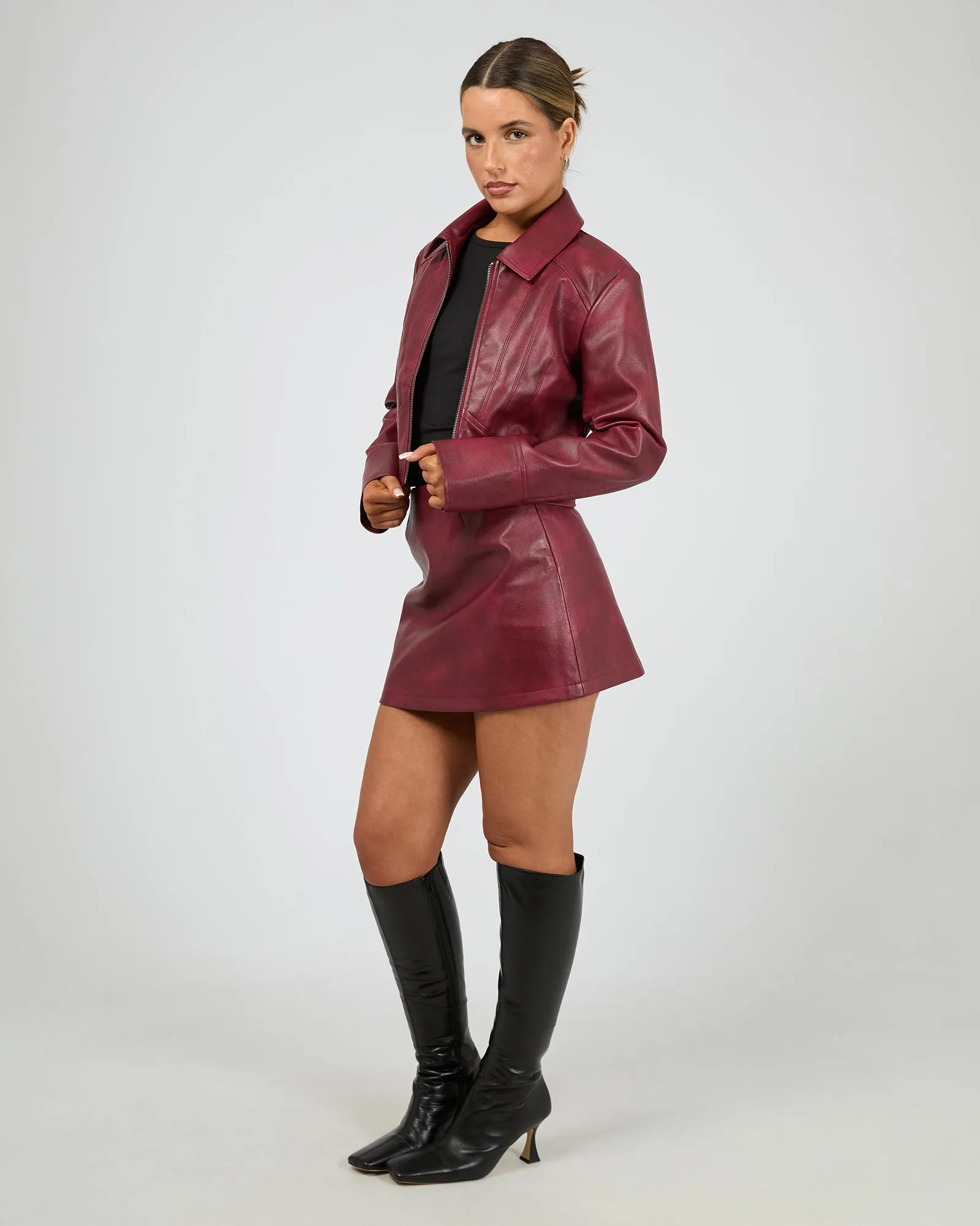 Ilora Skort Burgandy sold by edge clothing product image thumbnail 5