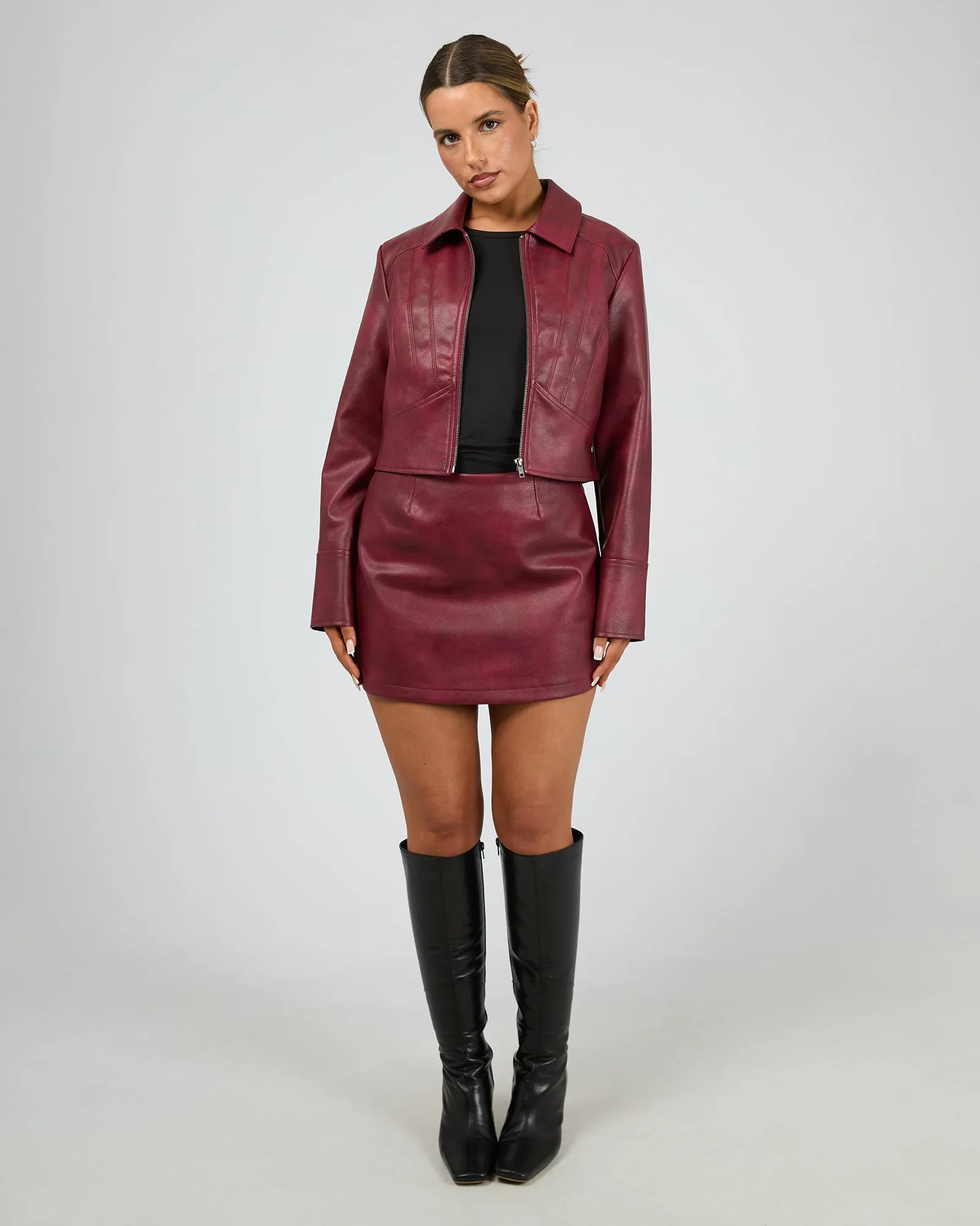 Ilora Jacket Burgandy sold by edge clothing product image thumbnail 2