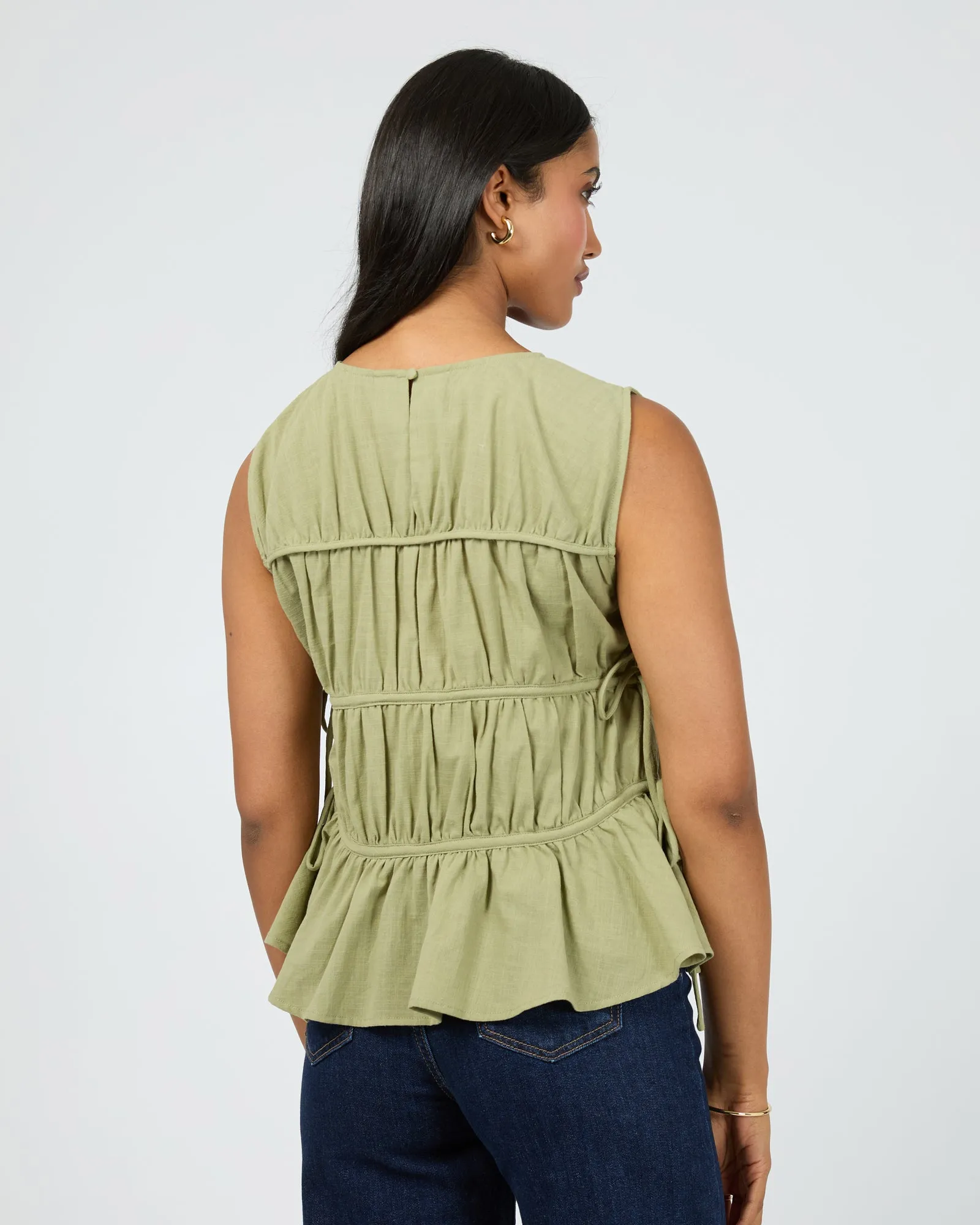 Lou Lou Tie Top Khaki sold by edge clothing product image thumbnail 3