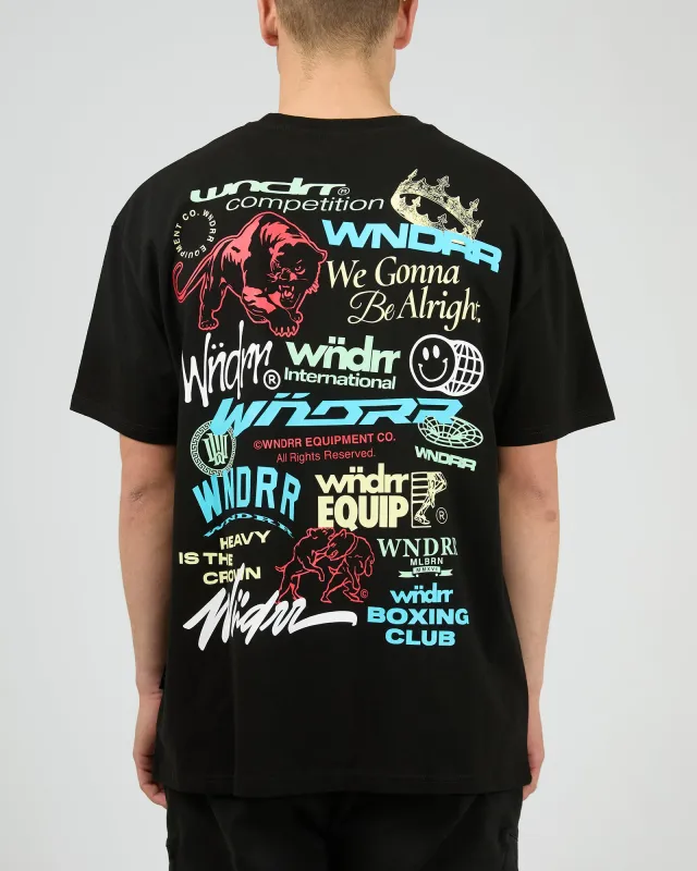 Syndicate Box Fit Tee Black sold by edge clothing