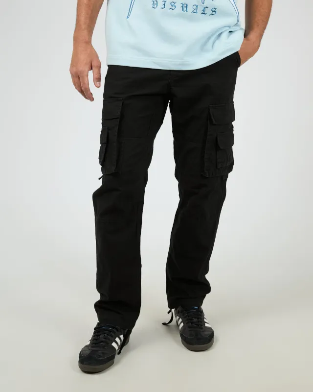 Artillery Ripstop Cargo Pant Black sold by edge clothing