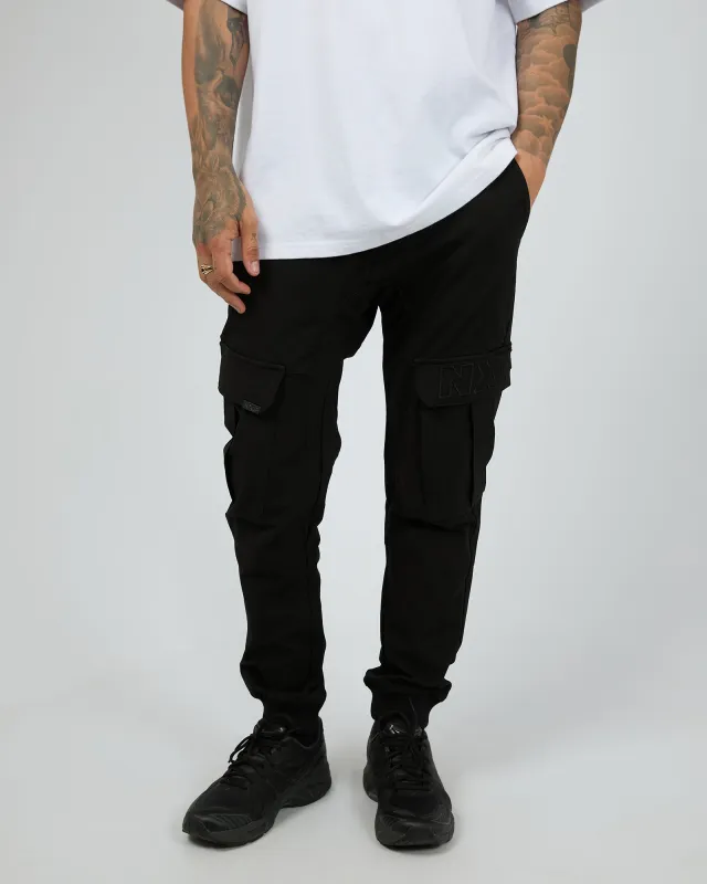 F1500 Slim Nylon Cargo Jogger Black sold by edge clothing