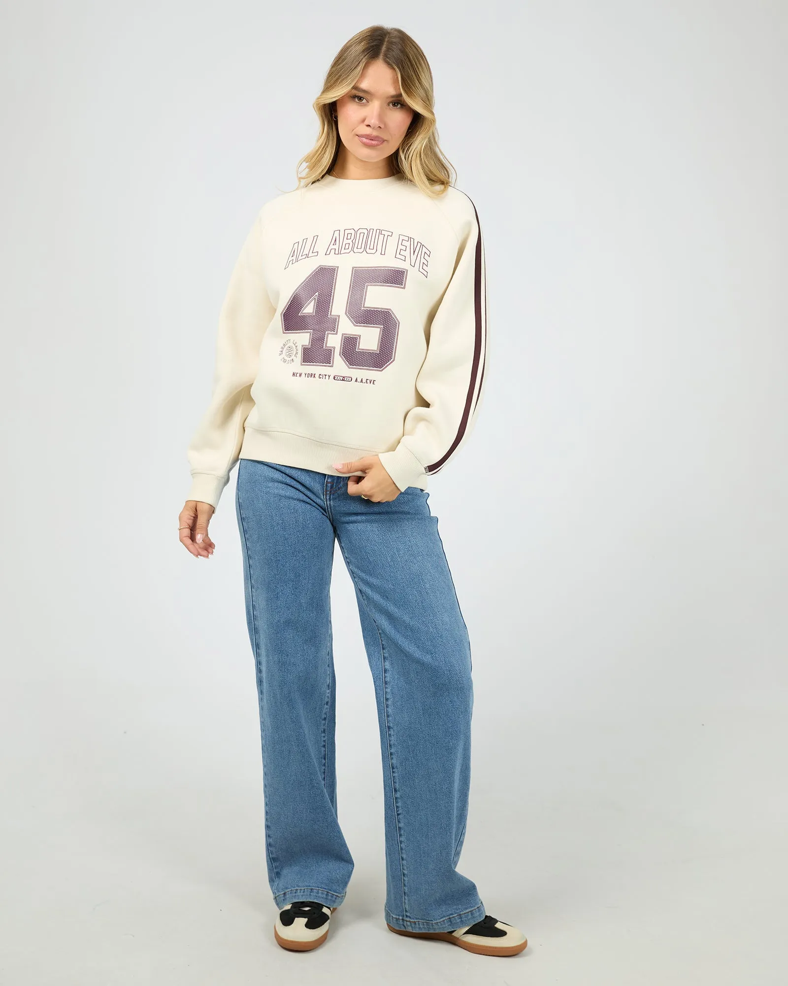 College Contrast Raglan Crew Vanilla sold by edge clothing product image thumbnail 2