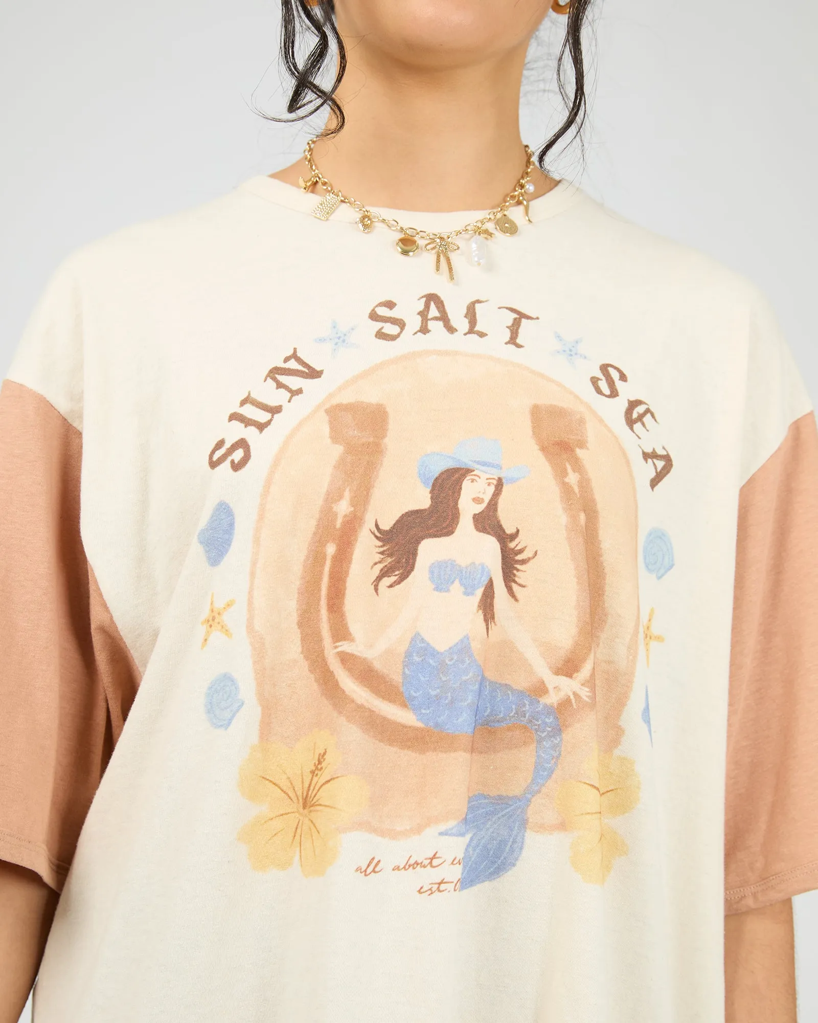 Sun Salt Sea Oversized Tee Vanilla sold by edge clothing product image thumbnail 5