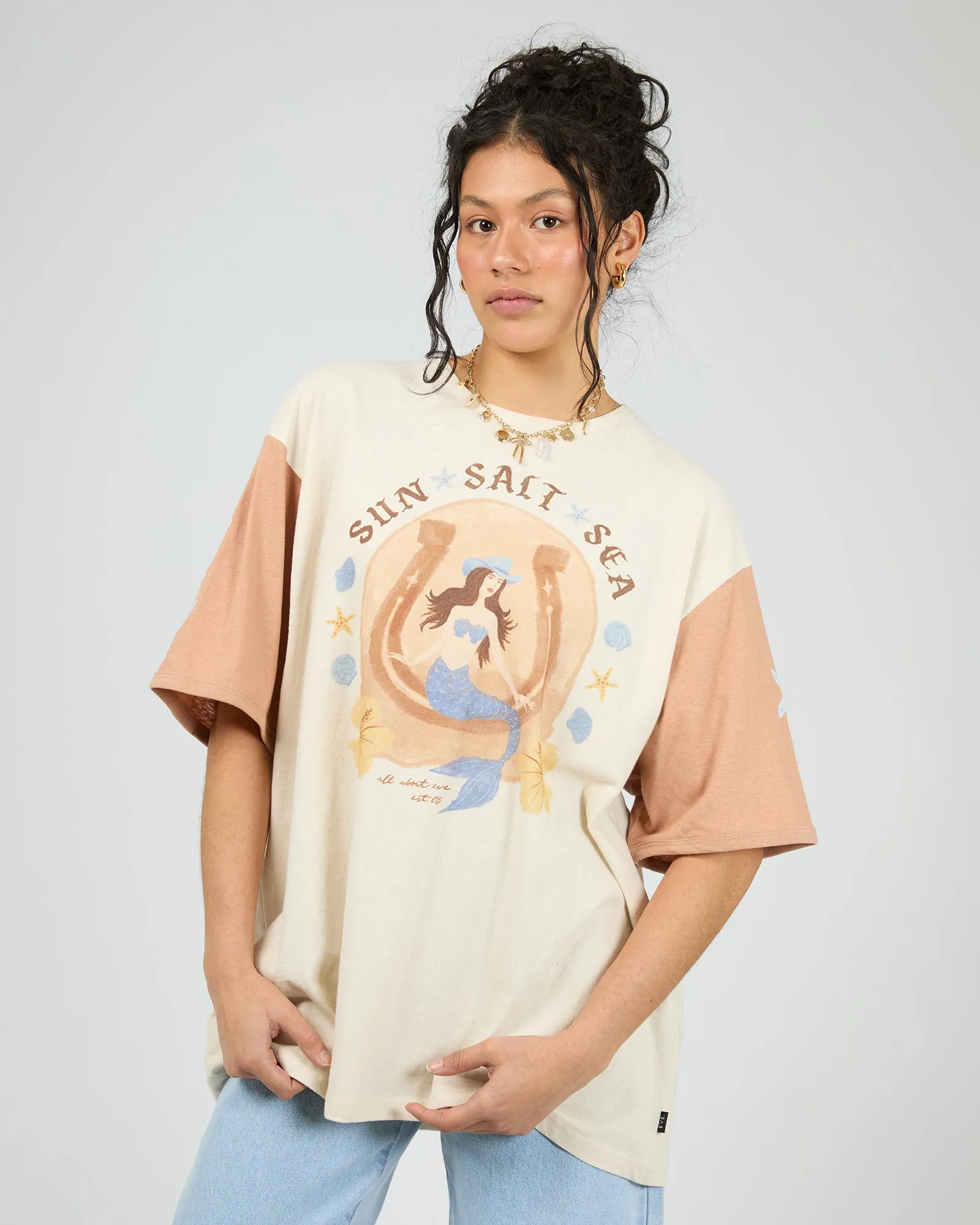 Sun Salt Sea Oversized Tee Vanilla sold by edge clothing product image thumbnail 4