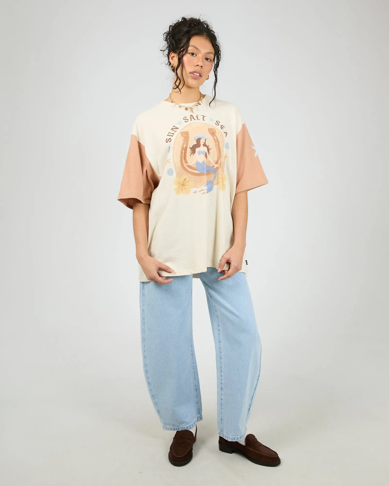Sun Salt Sea Oversized Tee Vanilla sold by edge clothing product image thumbnail 2