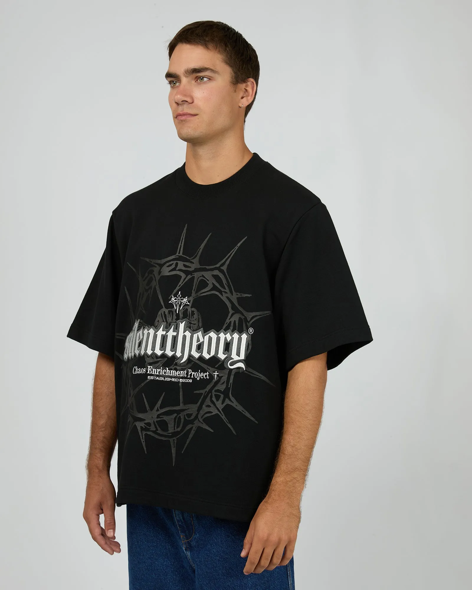 Chaos Fleece Tee Black sold by edge clothing product image thumbnail 4