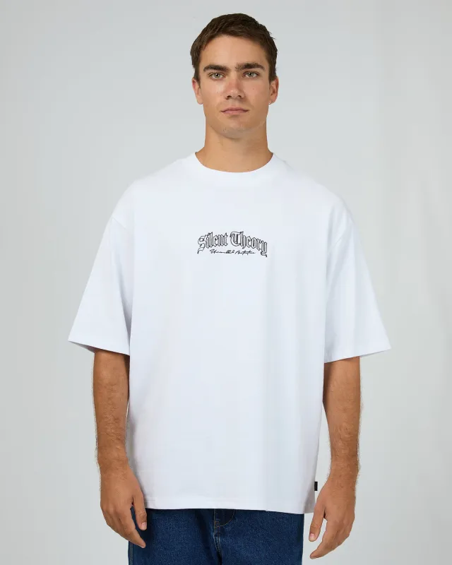 Mayhem Box Tee White sold by edge clothing
