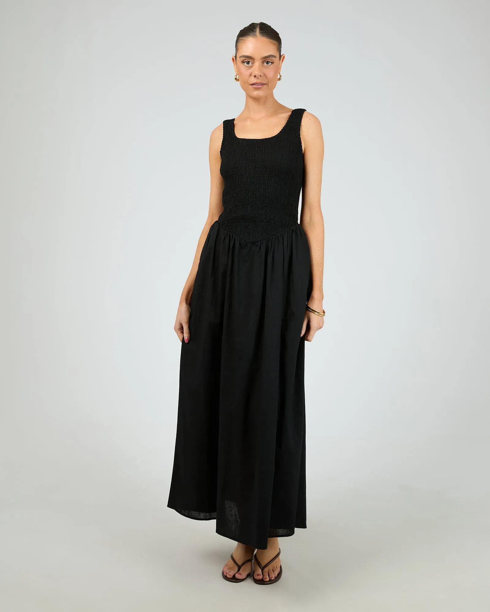 Essential Maxi Dress Black sold by edge clothing