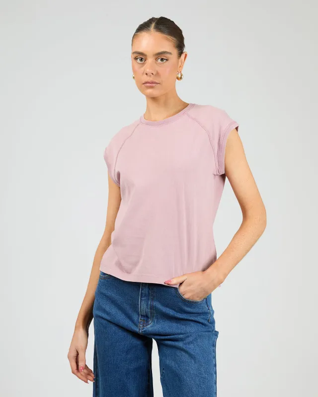 Washed Raglan Tee Quartz Pink sold by edge clothing