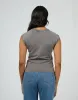 Washed Raglan Tee Charcoal sold by edge clothing