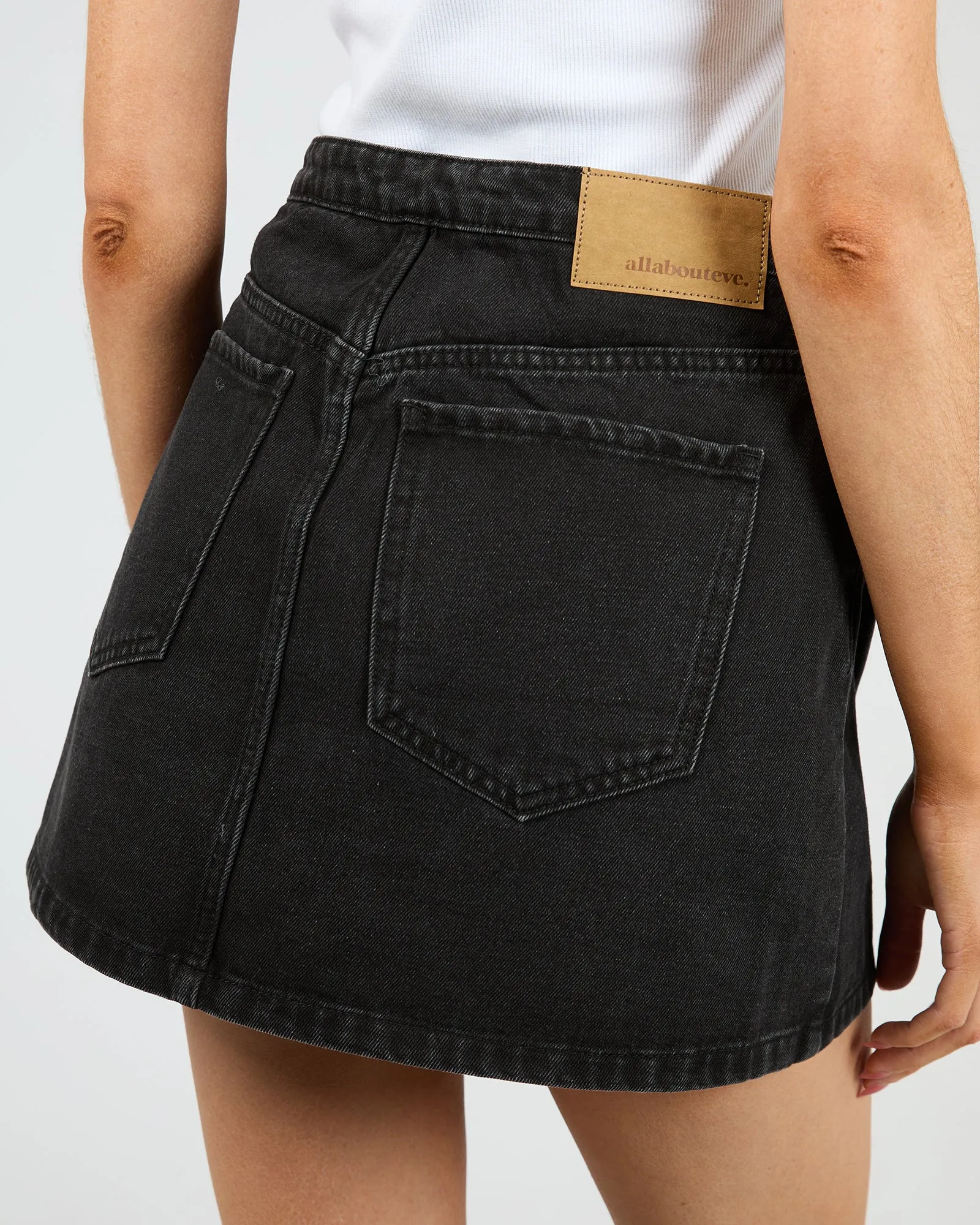 Lenni Mini Skort Washed Black sold by edge clothing product image thumbnail 4