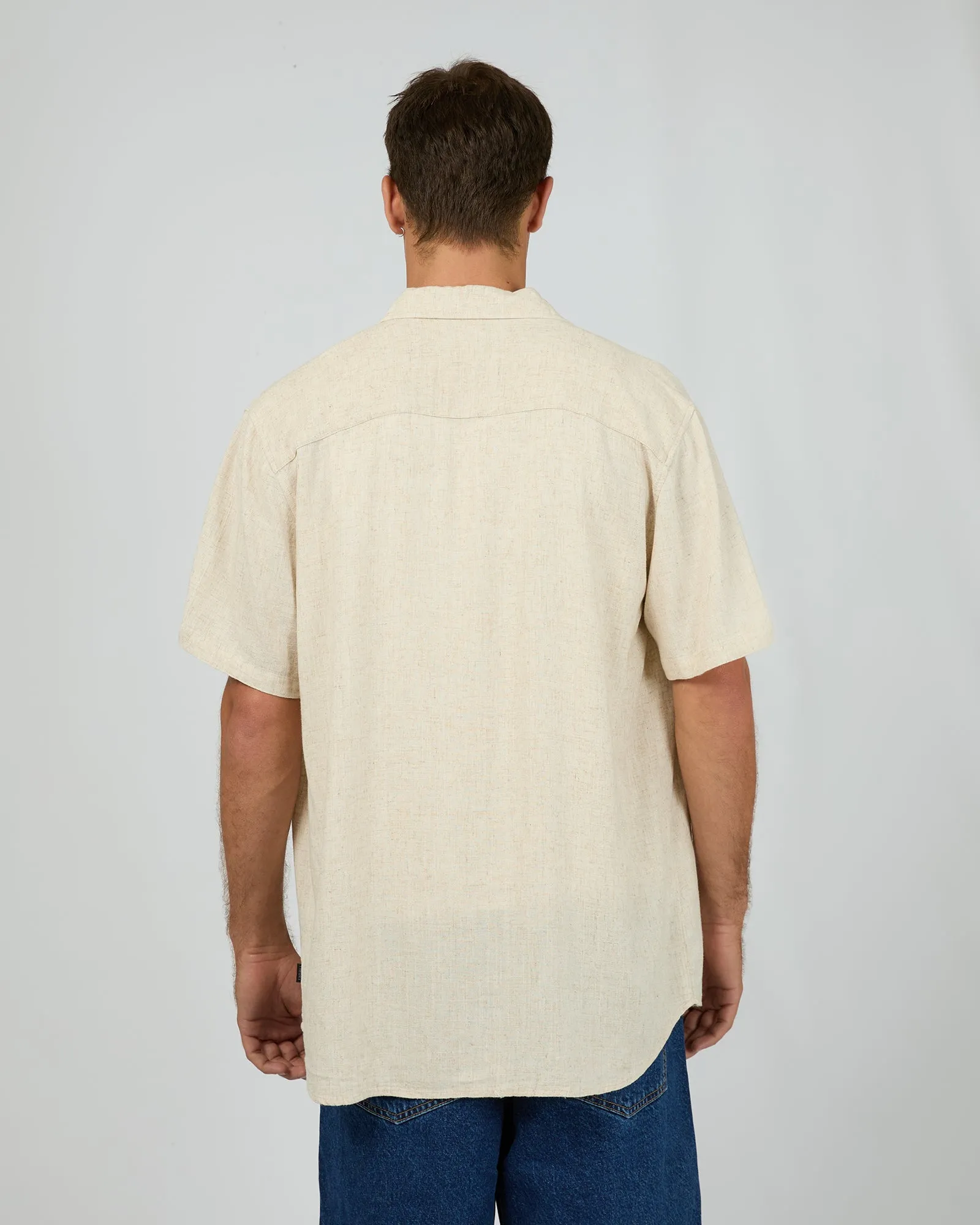 Textured Linen Shirt Natural sold by edge clothing product image thumbnail 3