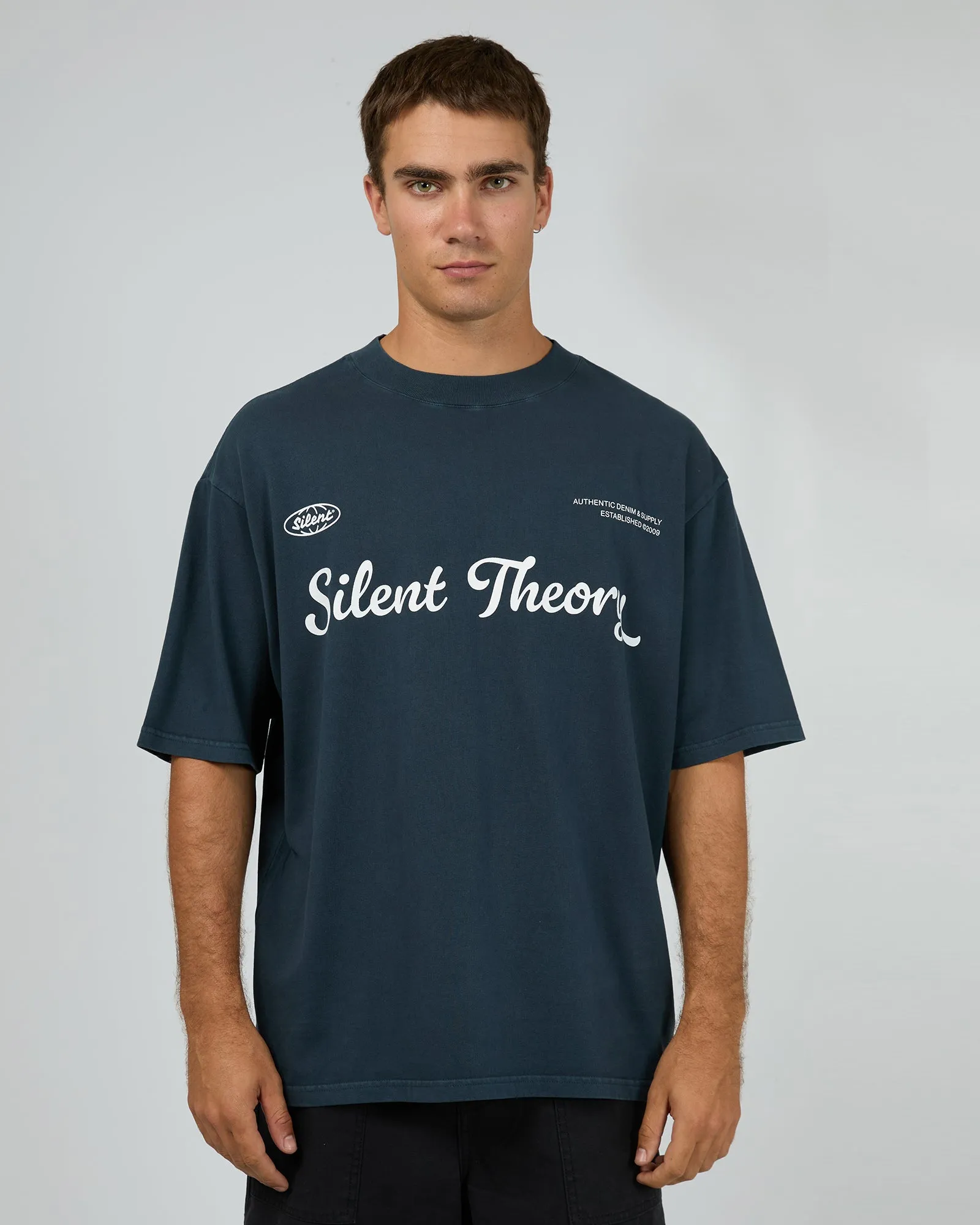 Authentic Box Tee Navy sold by edge clothing