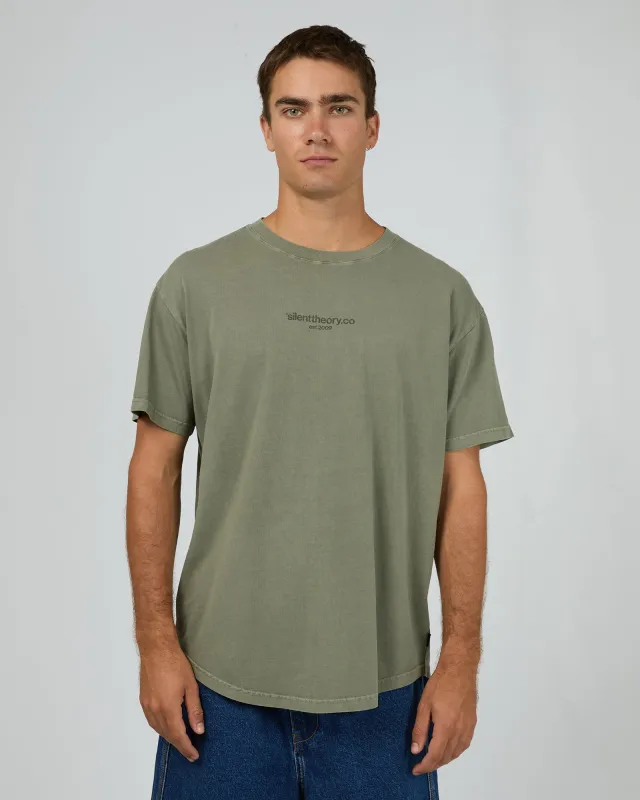 Fade Scoop Tee Olive sold by edge clothing