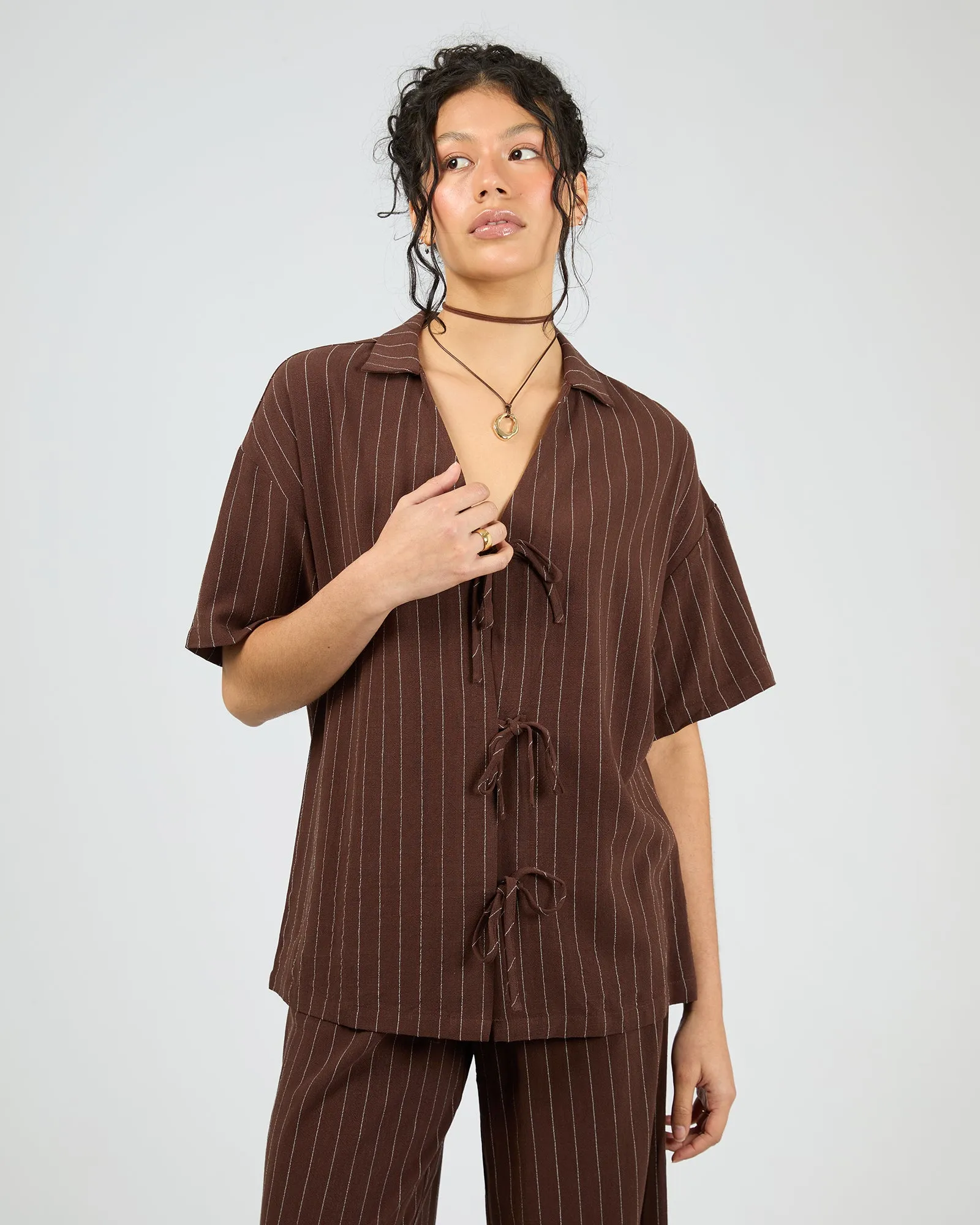 Ilora Shirt Brown sold by edge clothing