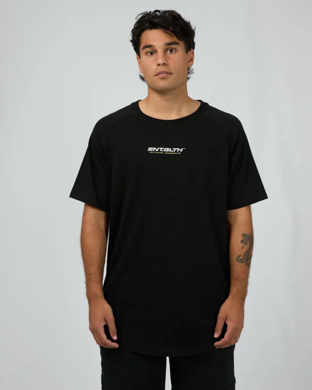 Pace Raglan Tee Black sold by edge clothing