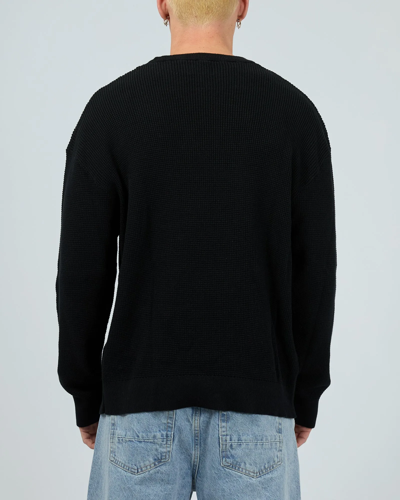Waffle Knit Black sold by edge clothing product image thumbnail 4