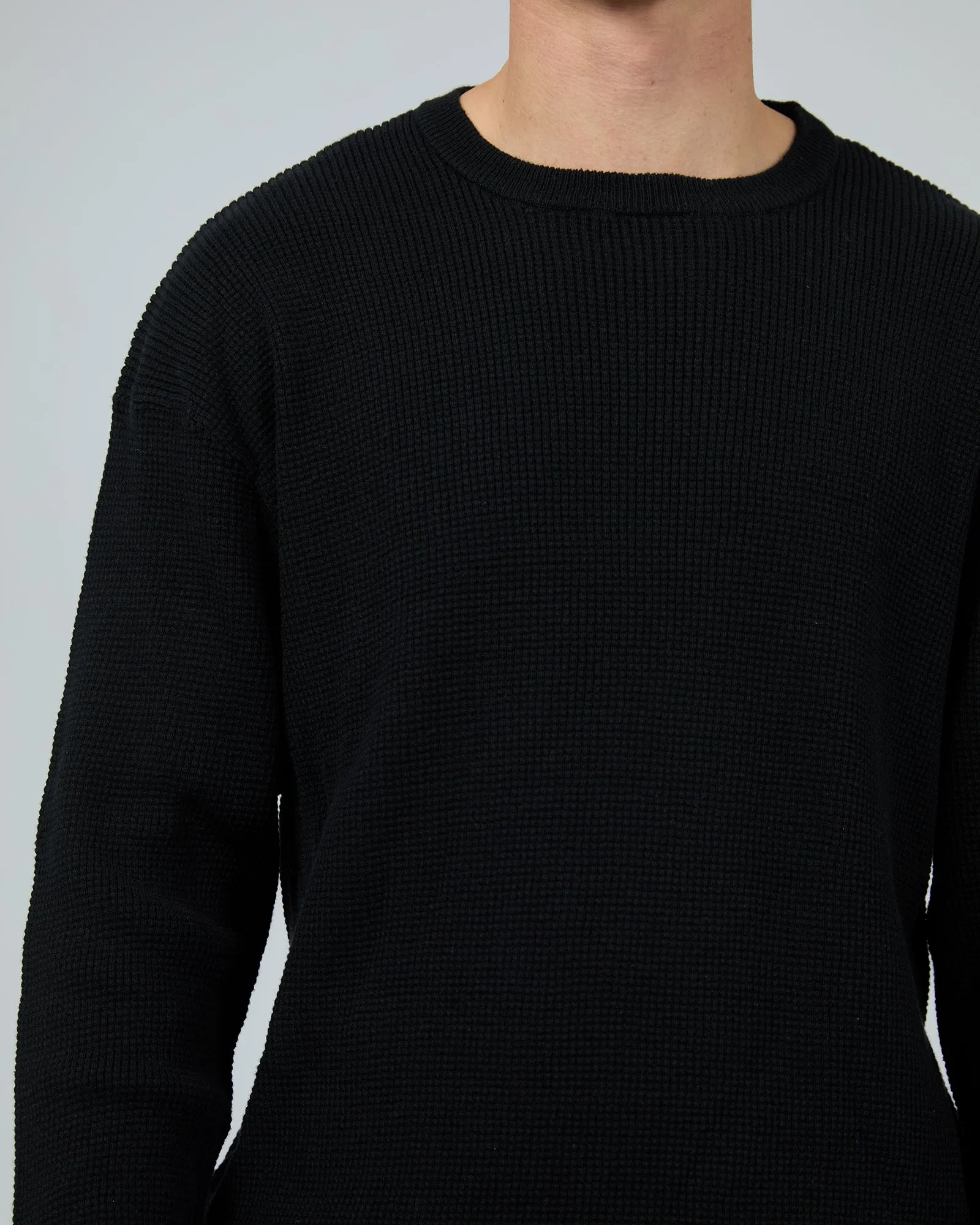 Waffle Knit Black sold by edge clothing product image thumbnail 5