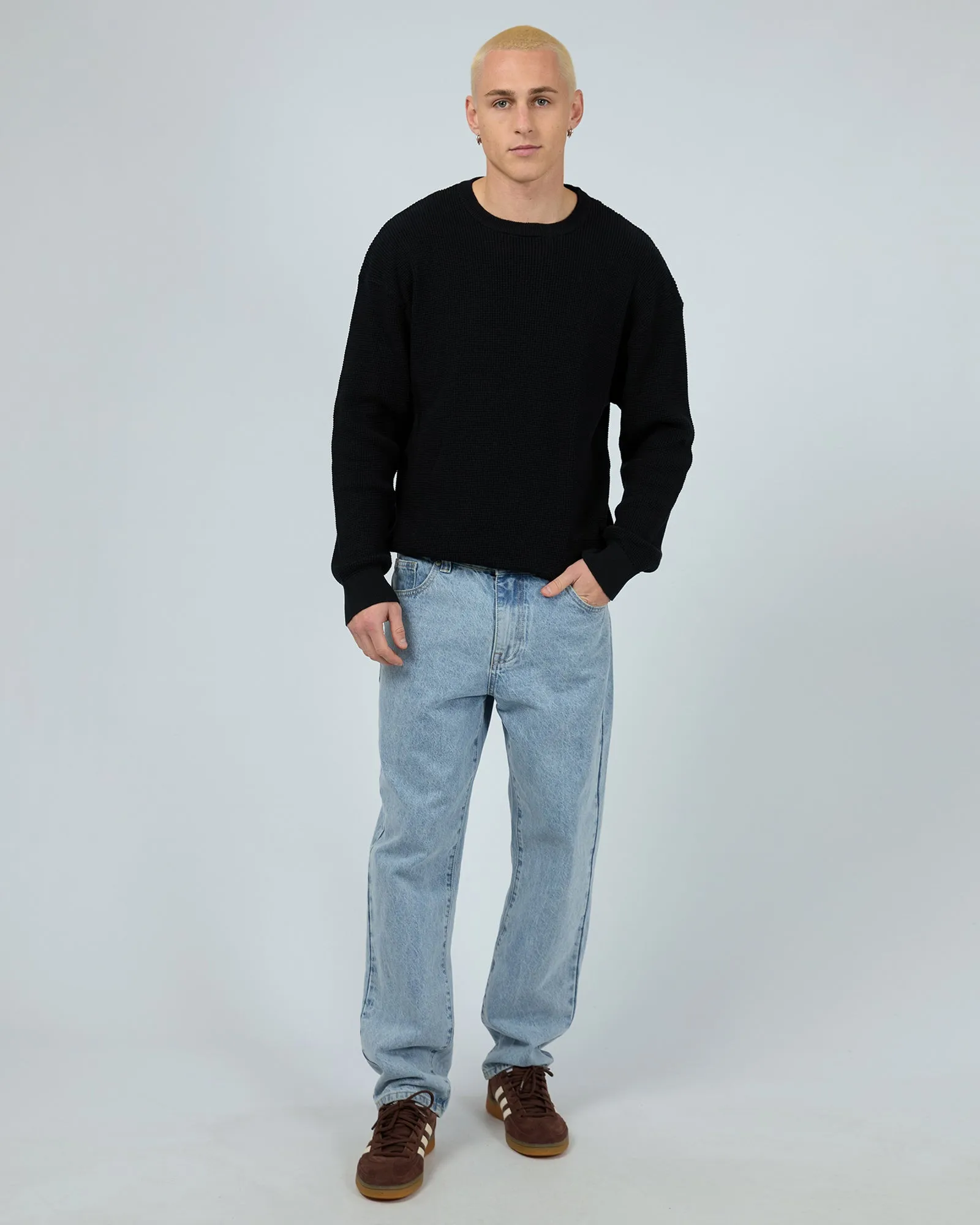 Waffle Knit Black sold by edge clothing product image thumbnail 2