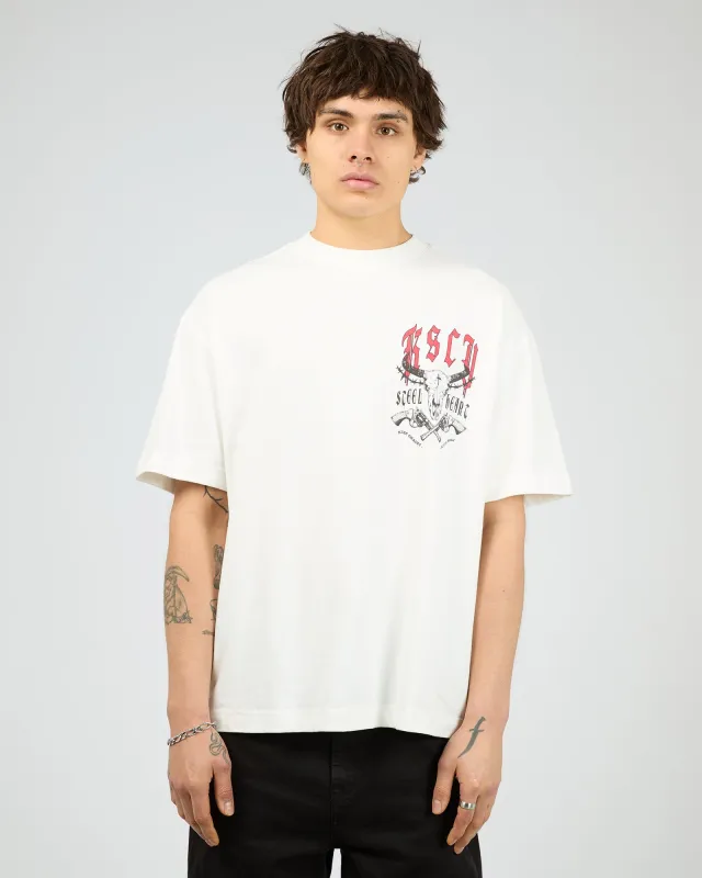 Steel Heart Street Tee White sold by edge clothing
