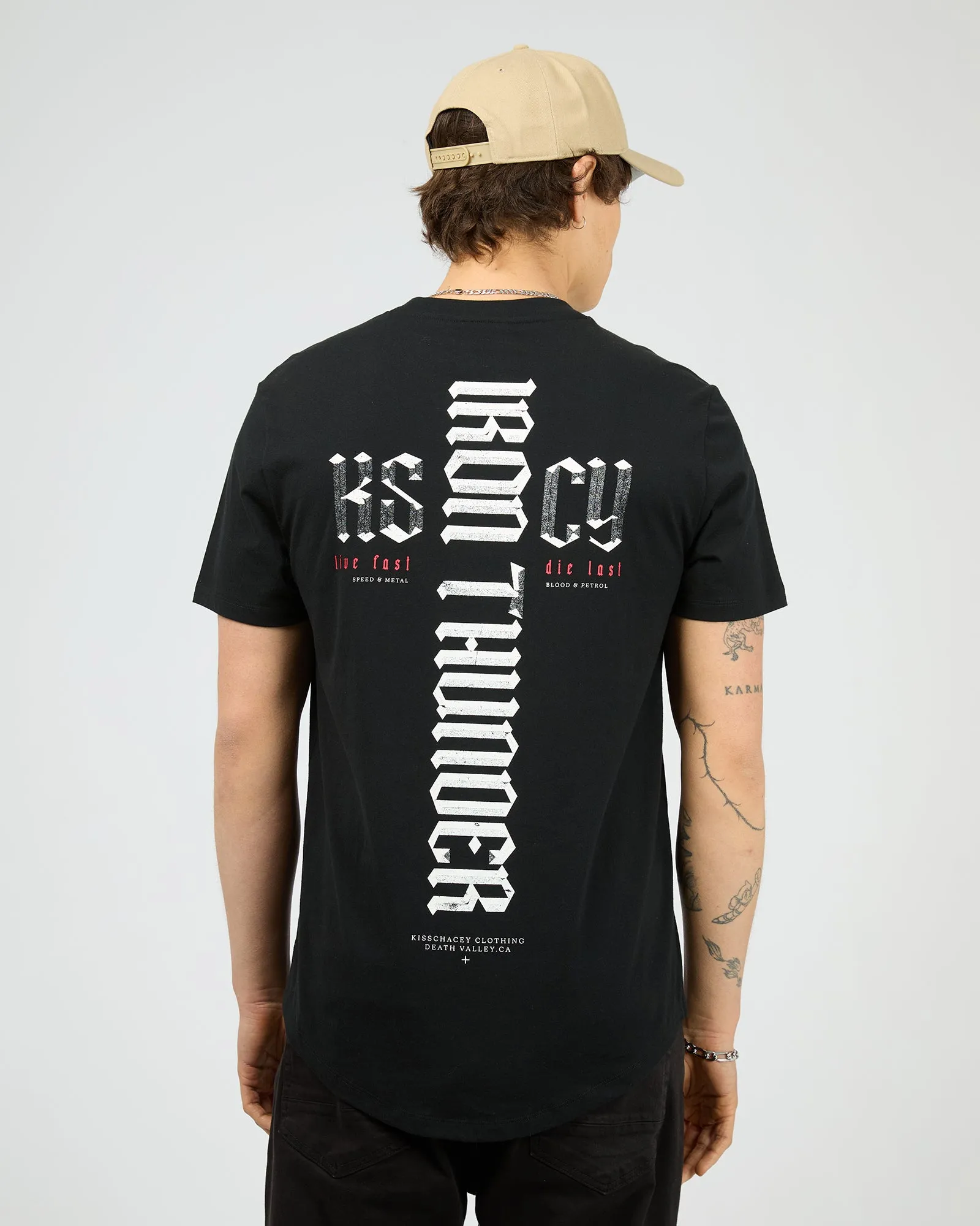 Iron Thunder Dual Curved Tee Black sold by edge clothing product image thumbnail 3