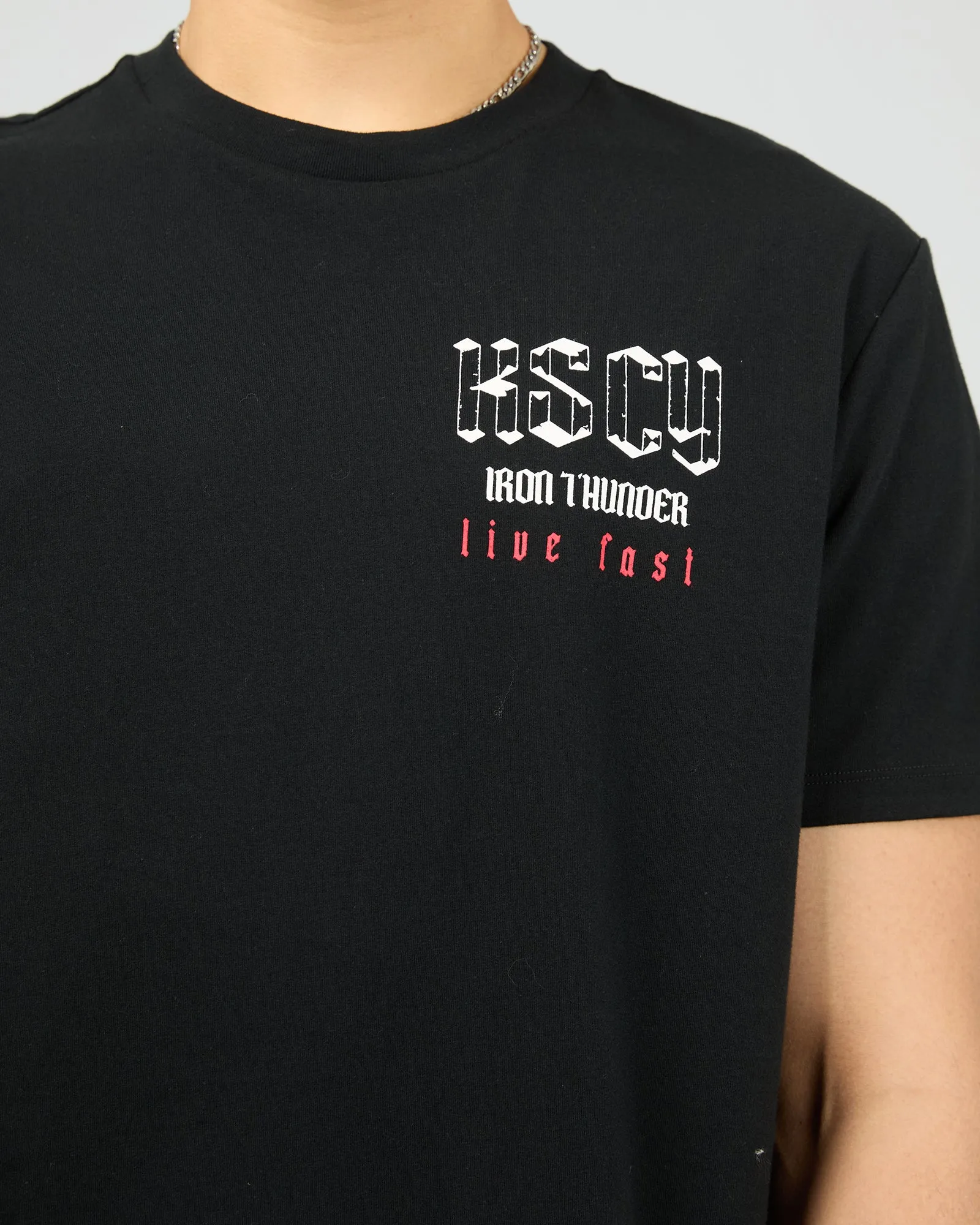 Iron Thunder Dual Curved Tee Black sold by edge clothing product image thumbnail 5
