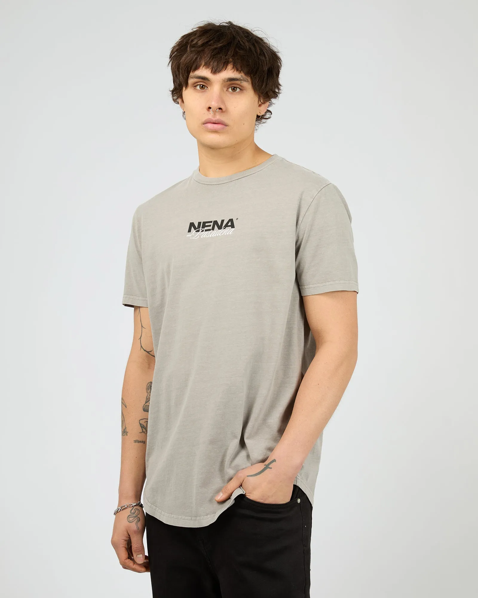 Veered Dual Curved Tee Pigment Paloma sold by edge clothing product image thumbnail 4