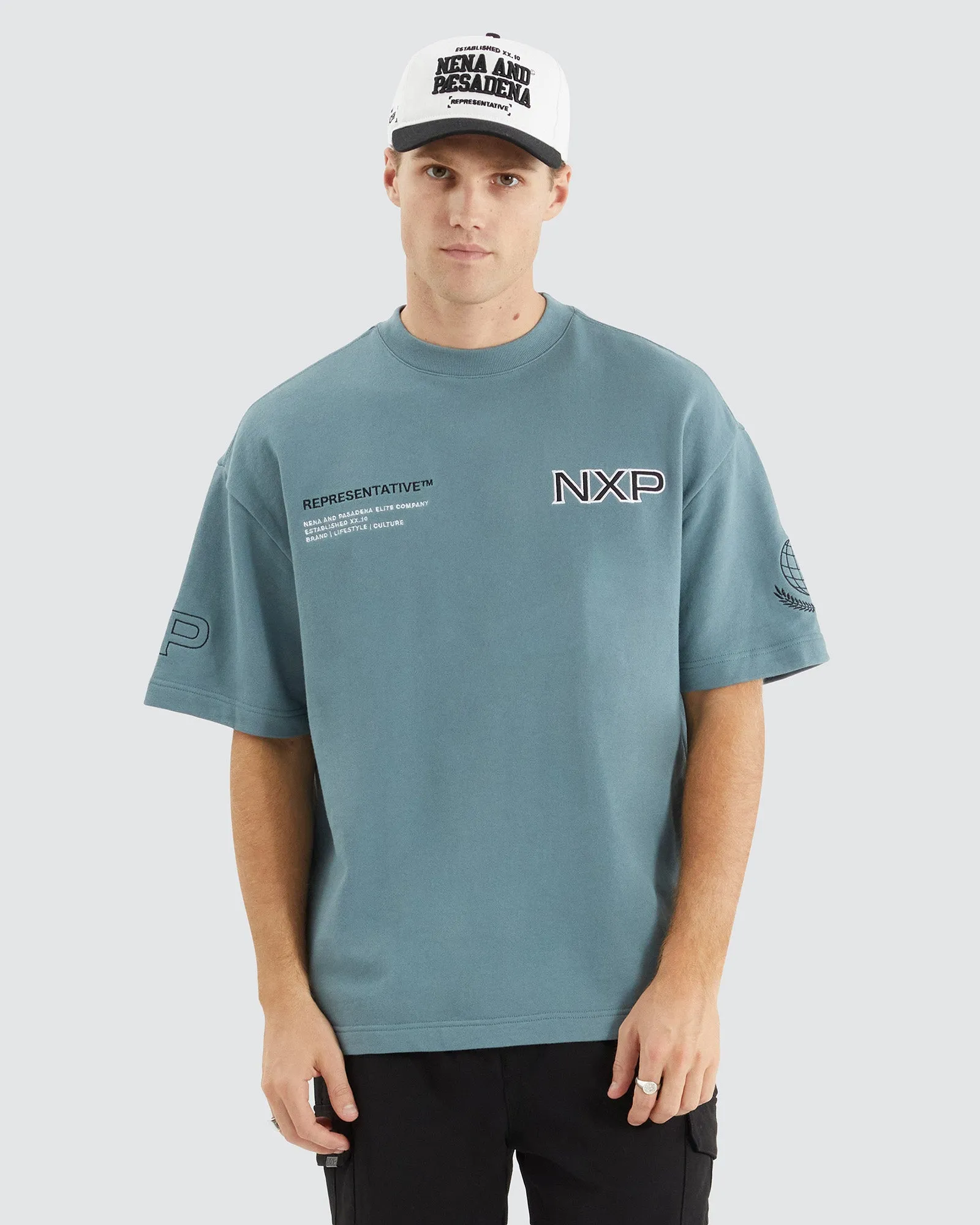 Fender Loopbck Street Tee Blue sold by edge clothing