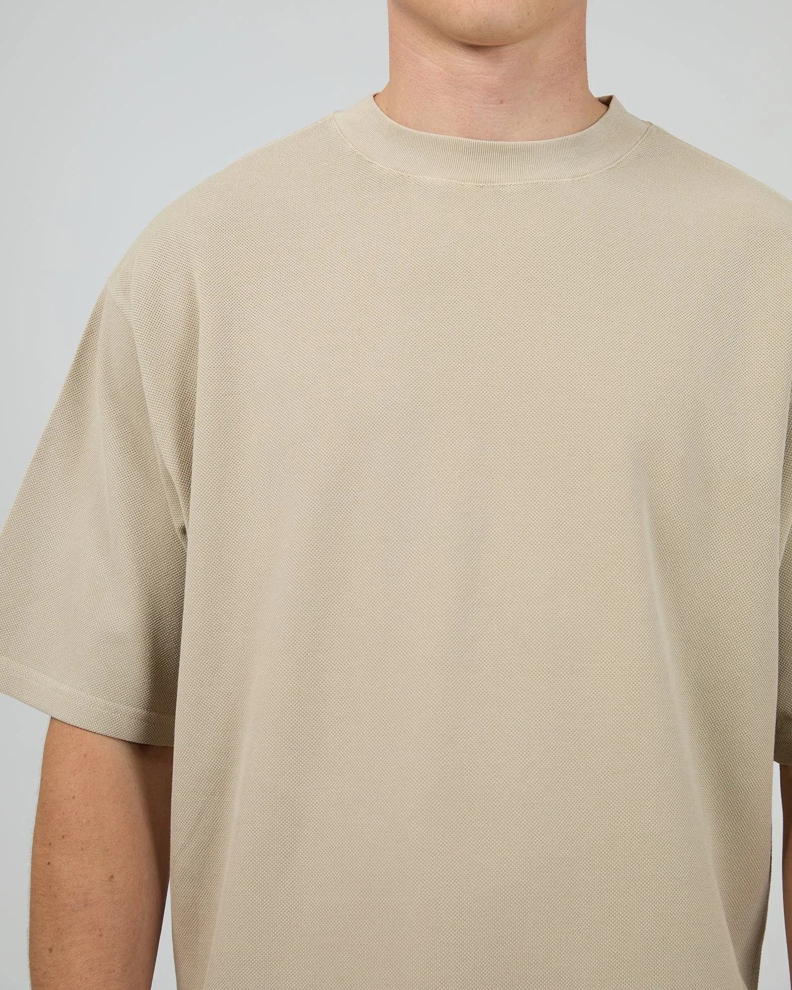Pique Box Tee Tan sold by edge clothing product image thumbnail 5