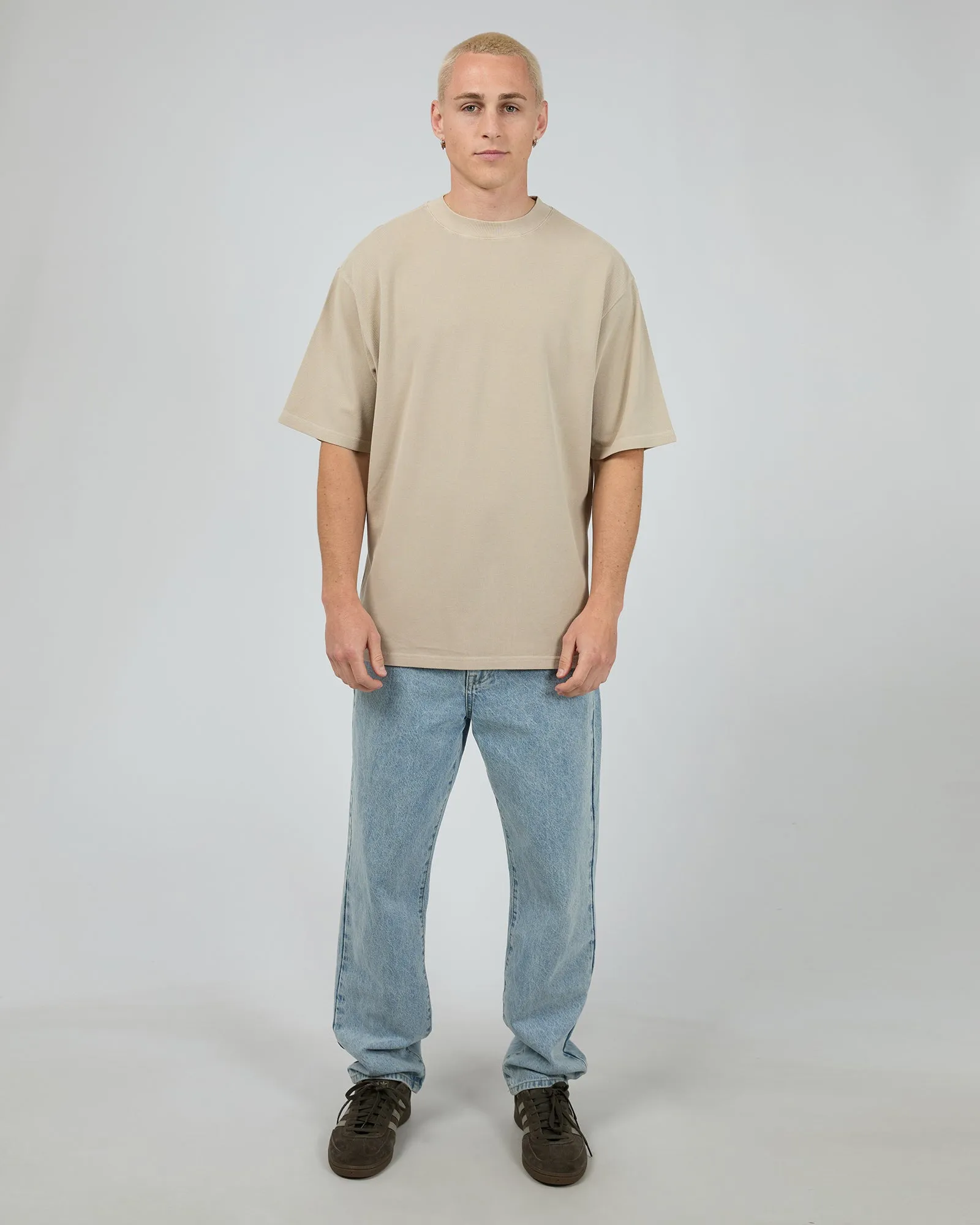 Pique Box Tee Tan sold by edge clothing product image thumbnail 2