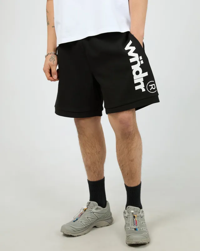 Offcut Tech Trackshort Black sold by edge clothing