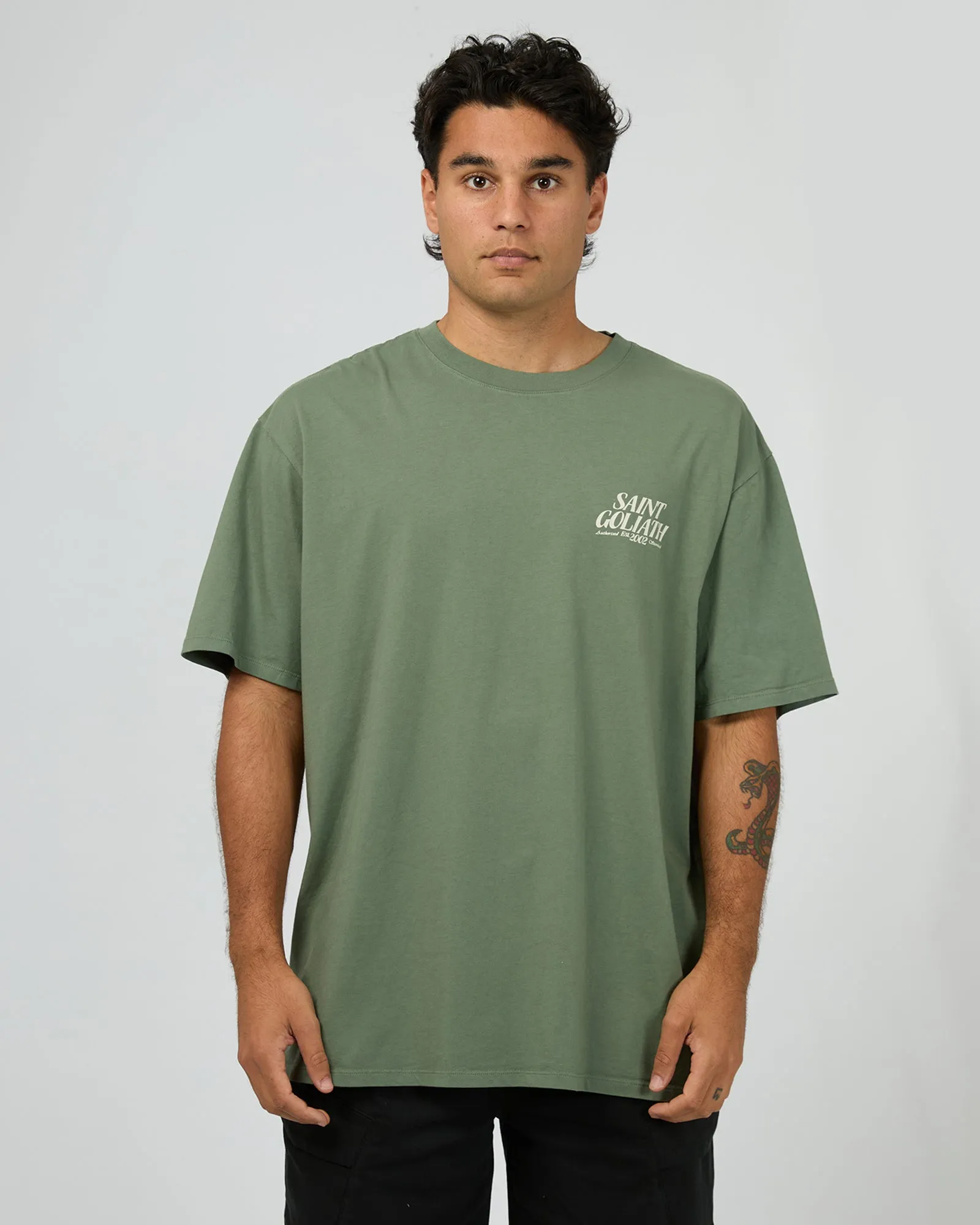 Athens Tee Green sold by edge clothing