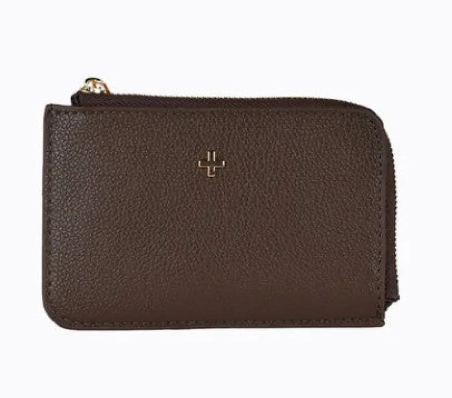 Fitz Card Holder Chocolate sold by edge clothing