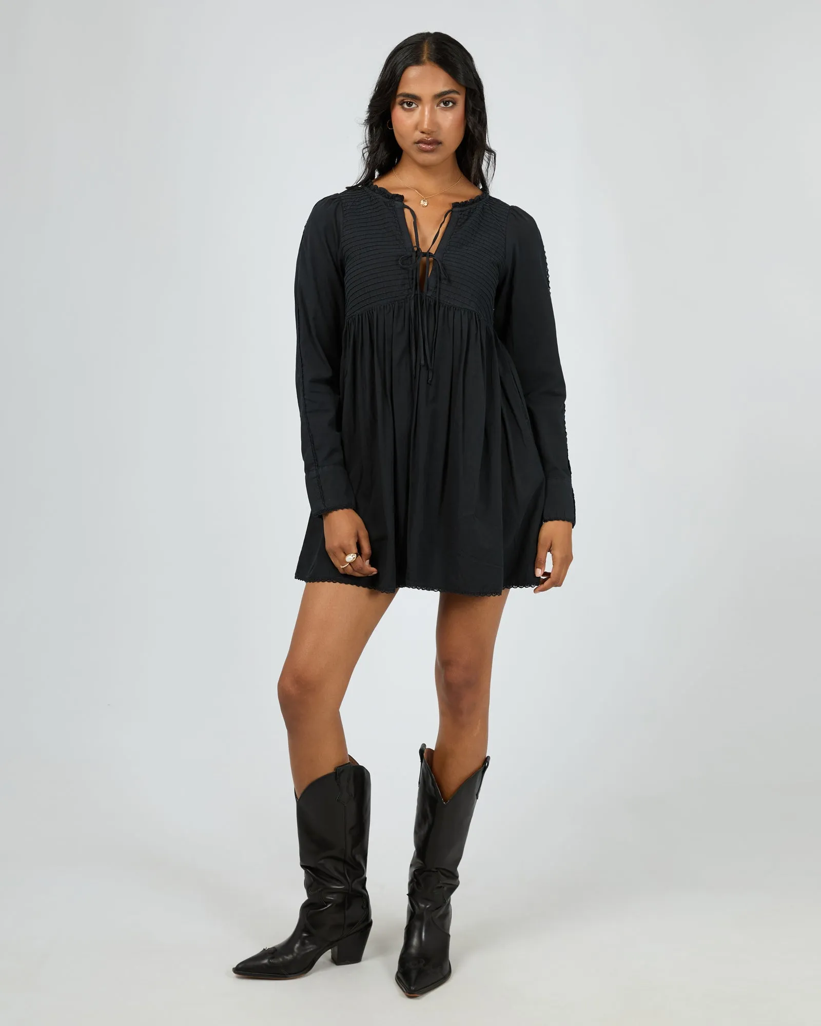 Sadie Mini Long Sleeve Dress Black sold by edge clothing product image thumbnail 2