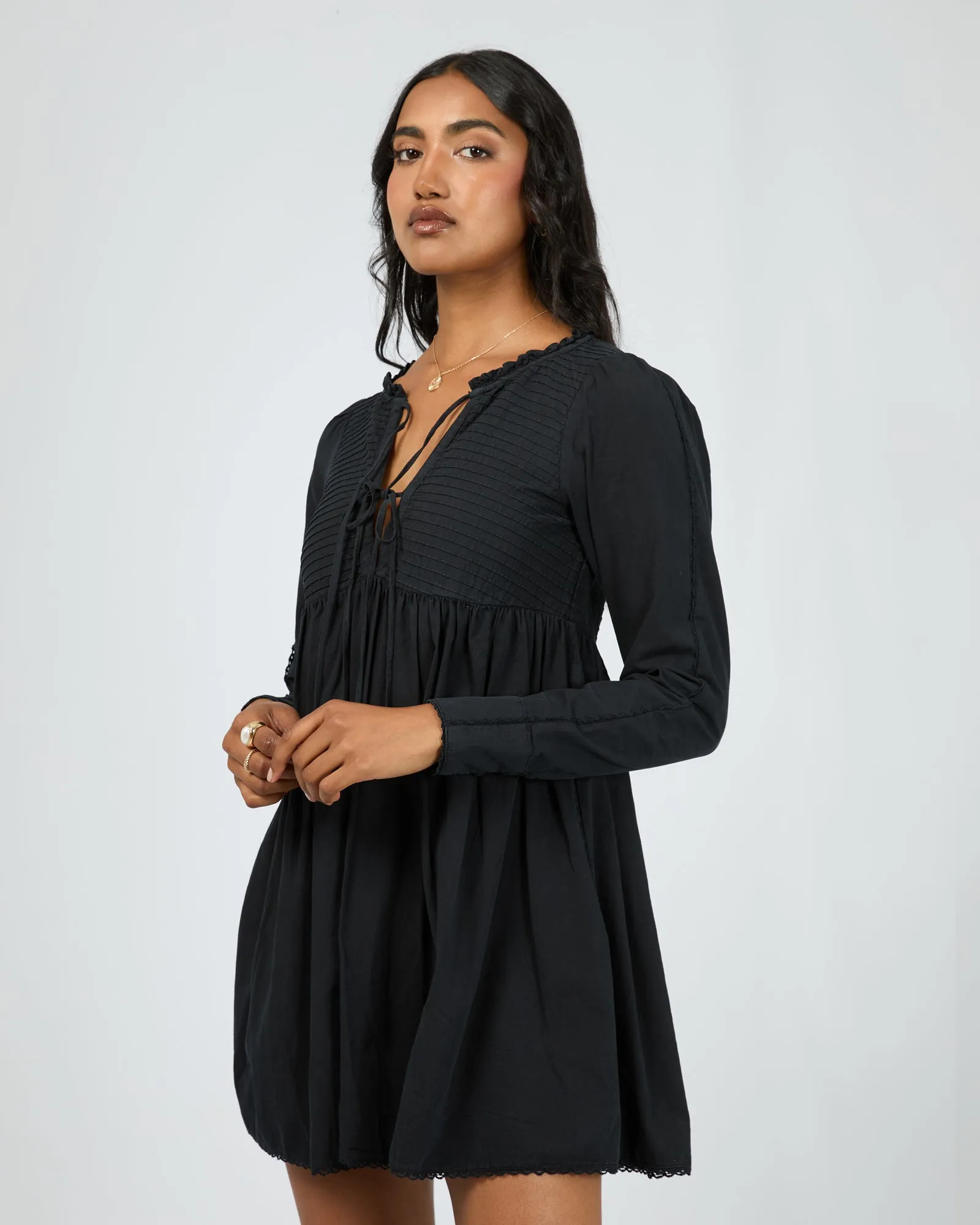 Sadie Mini Long Sleeve Dress Black sold by edge clothing product image thumbnail 4