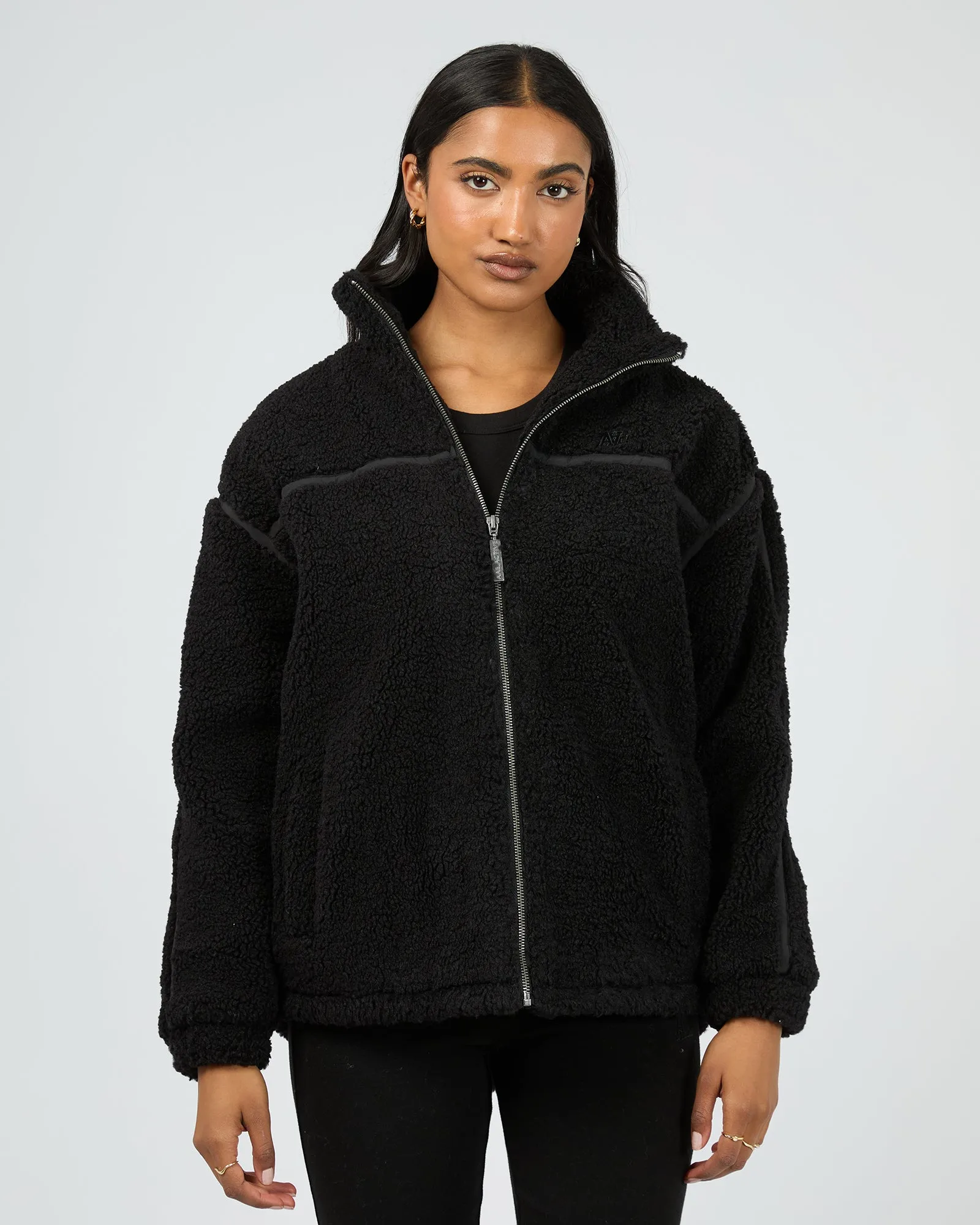 Newport Zip Thru Teddy Black sold by edge clothing