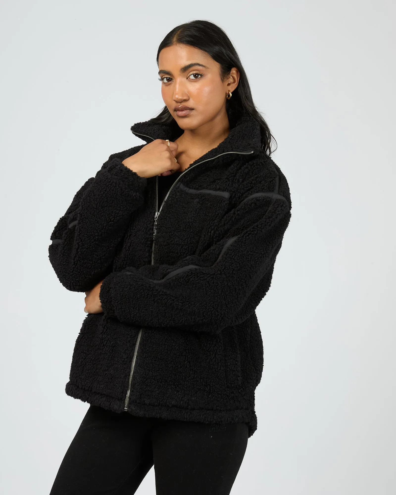 Newport Zip Thru Teddy Black sold by edge clothing product image thumbnail 4