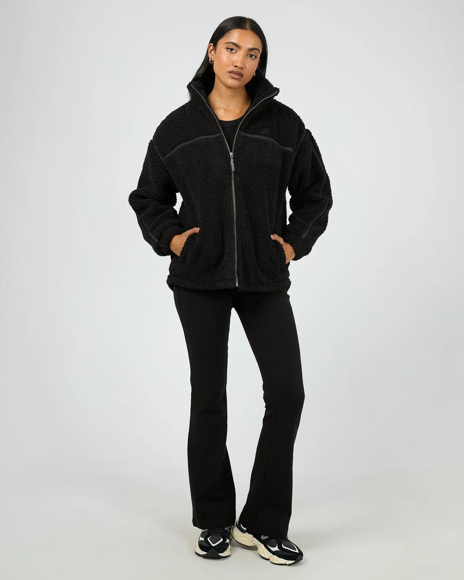 Newport Zip Thru Teddy Black sold by edge clothing product image thumbnail 2