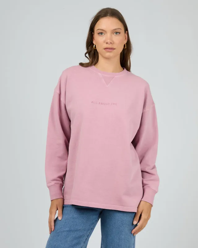 Aae Washed Relaxed Crew Quartz Pink sold by edge clothing
