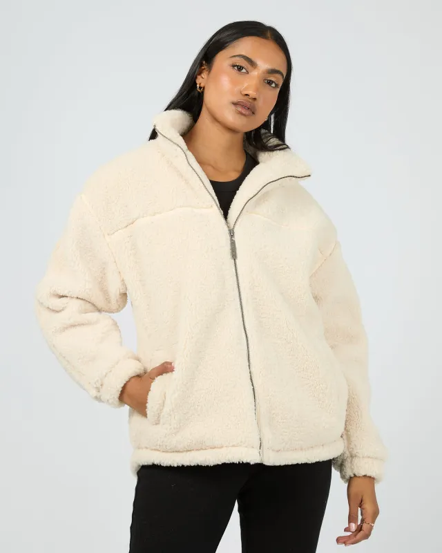 Newport Zip Thru Teddy Natural sold by edge clothing