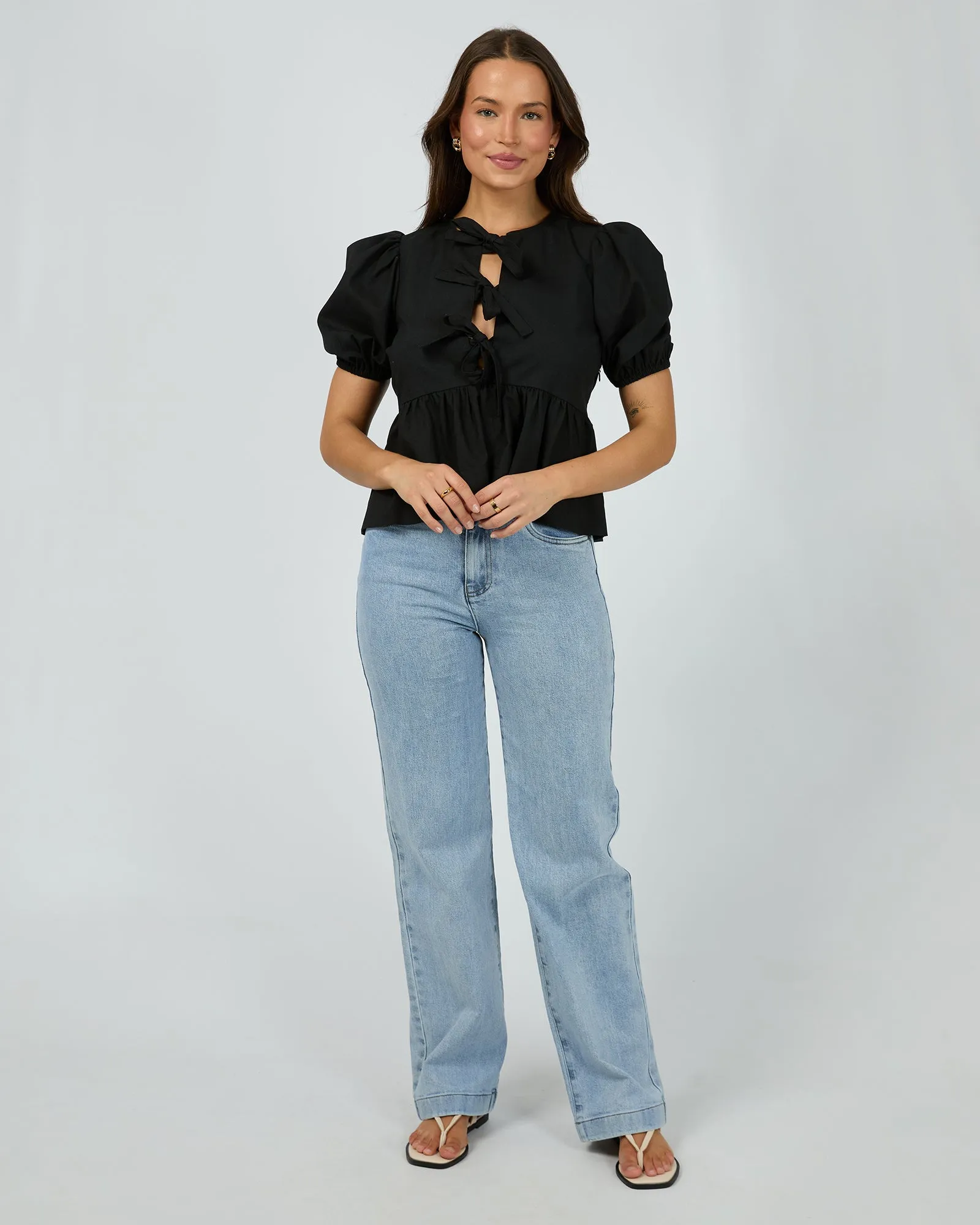 Aftersun Linen Top Black sold by edge clothing product image thumbnail 2