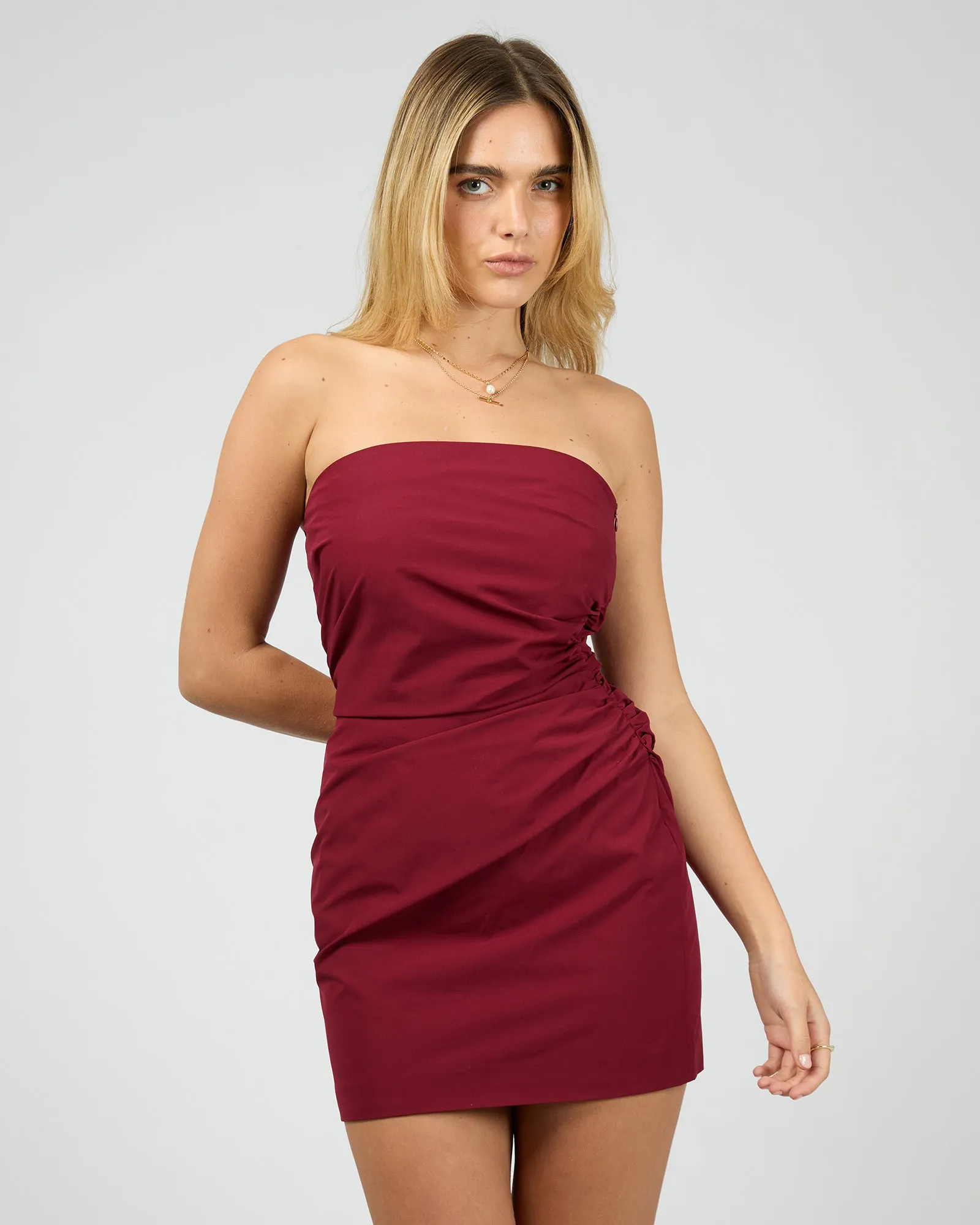Bree Mini Dress Cherry sold by edge clothing