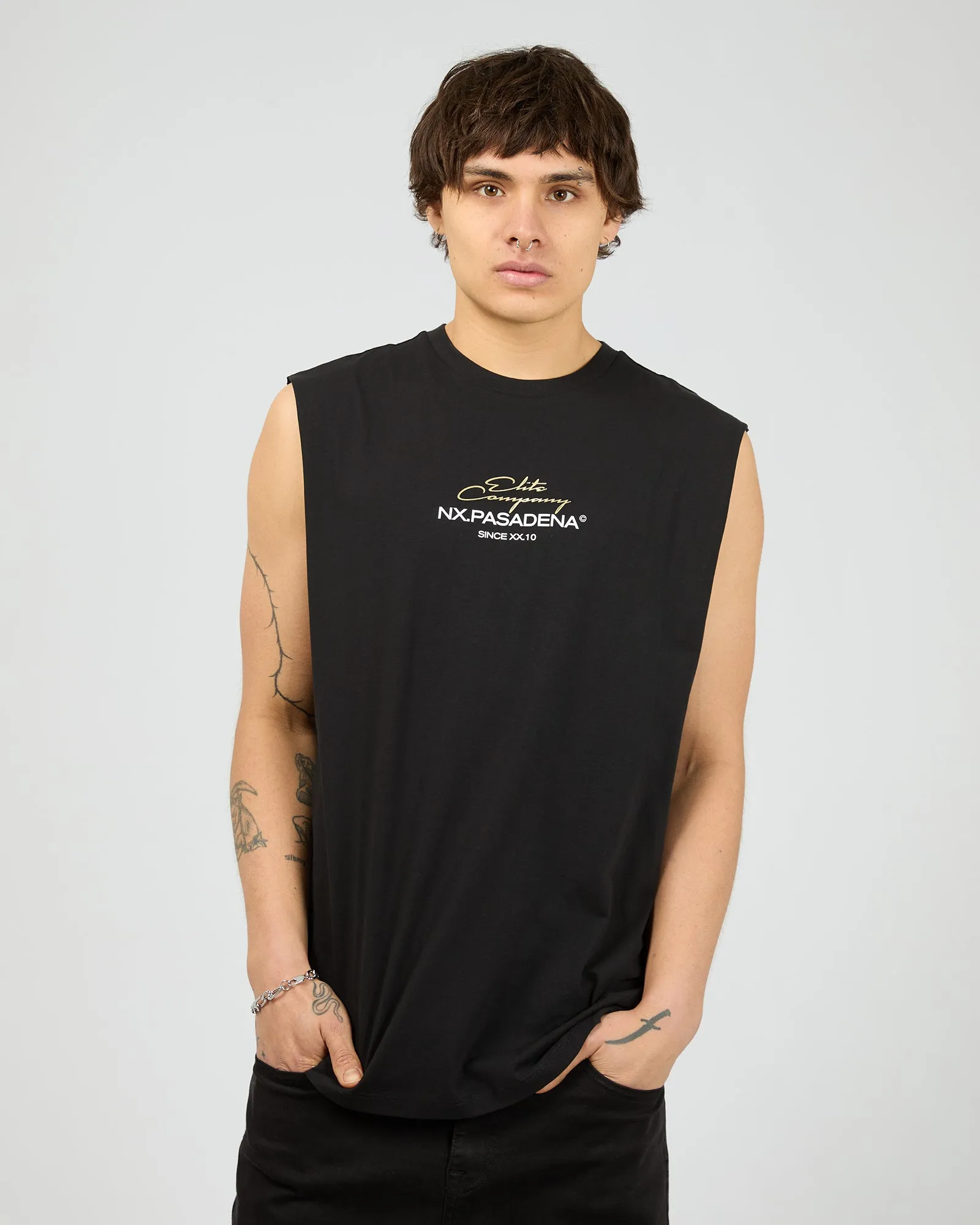 Foreign Scoop Muscle Black sold by edge clothing