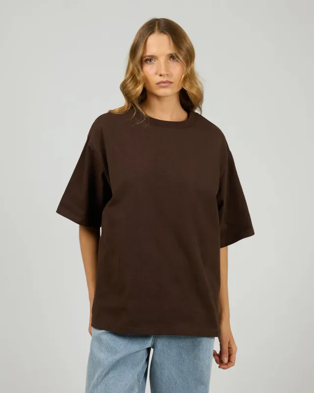 Core Oversized Tee Chocolate sold by edge clothing