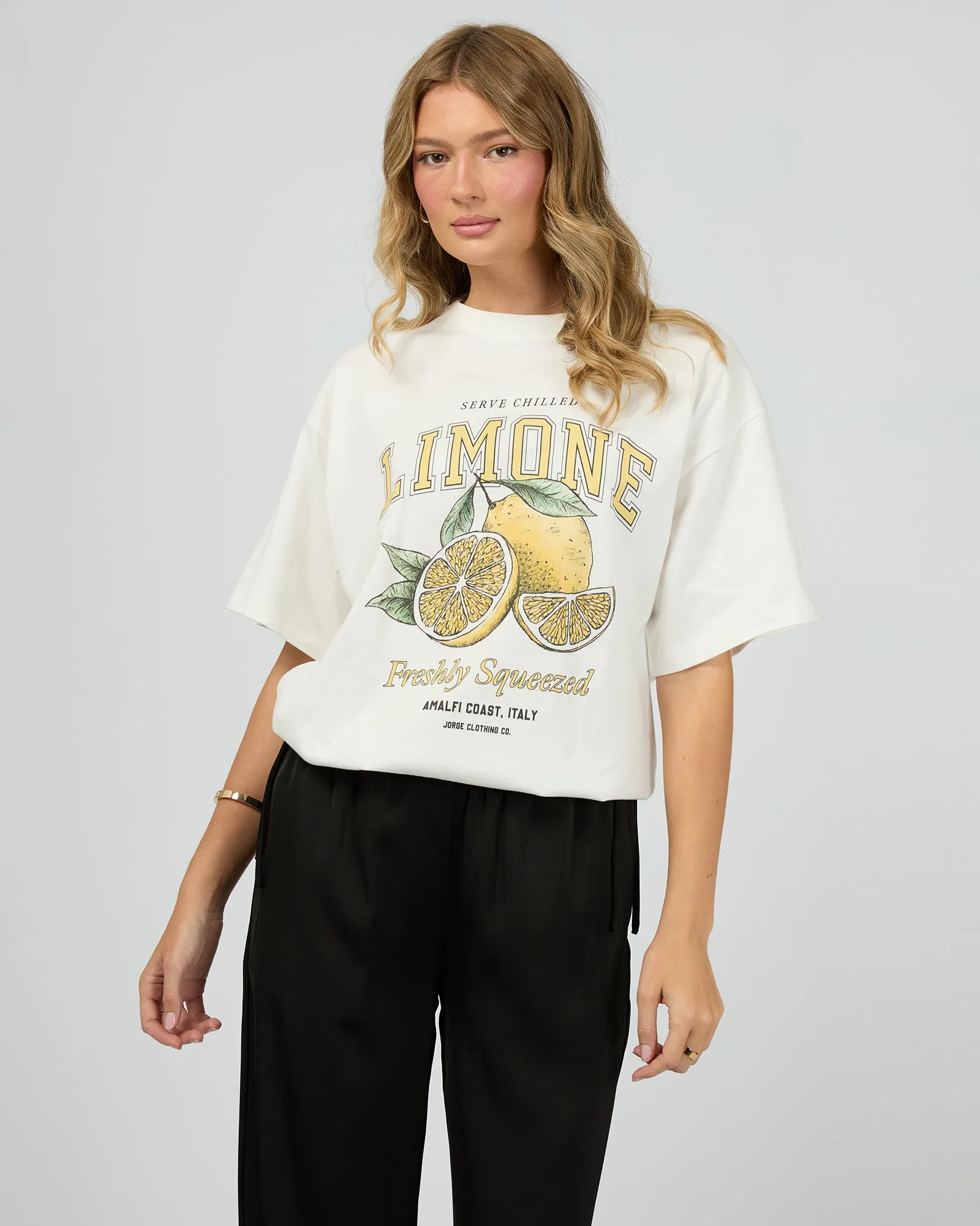 Limone Tee Vintage White sold by edge clothing