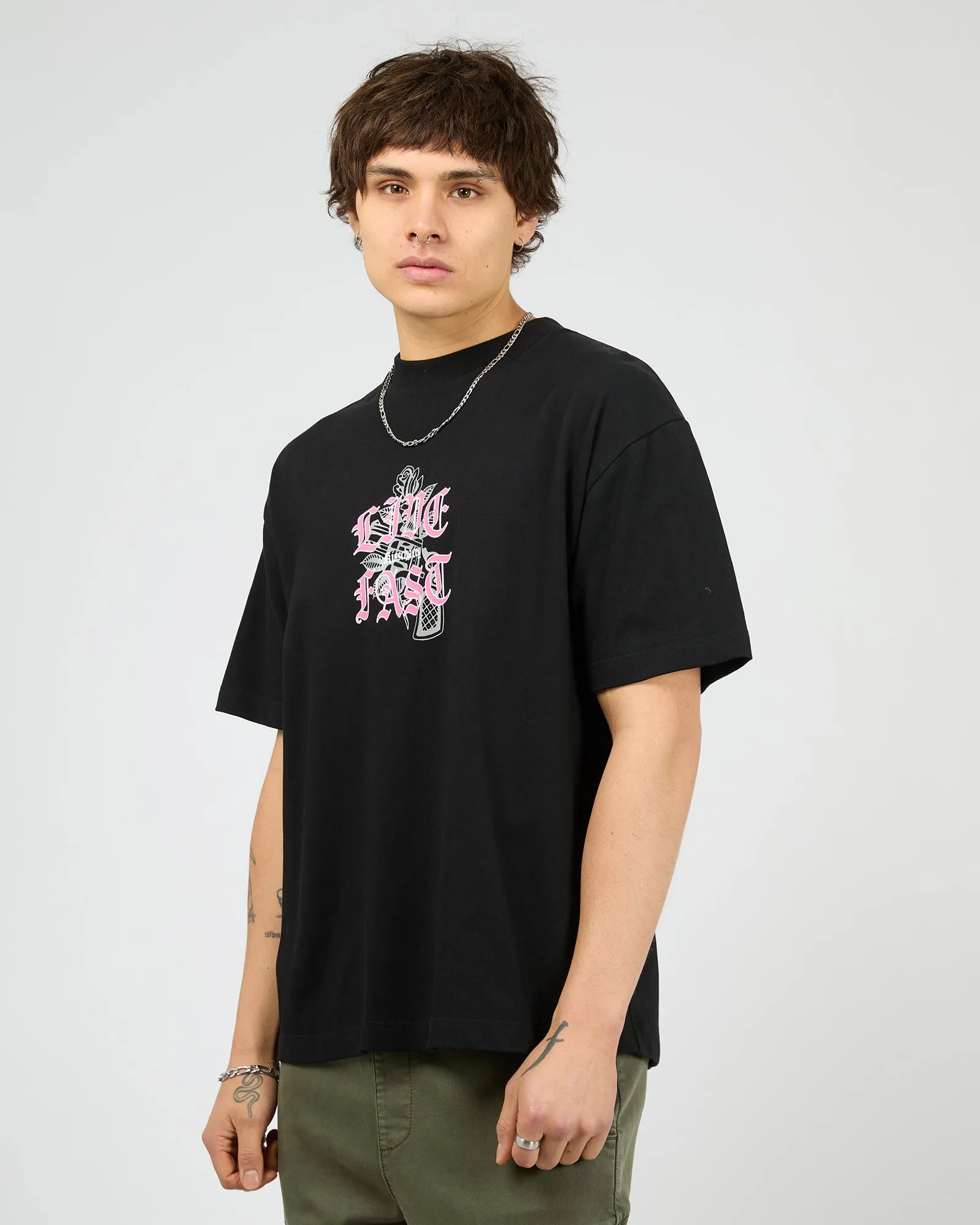 Live Fast Street Tee Black sold by edge clothing product image thumbnail 4