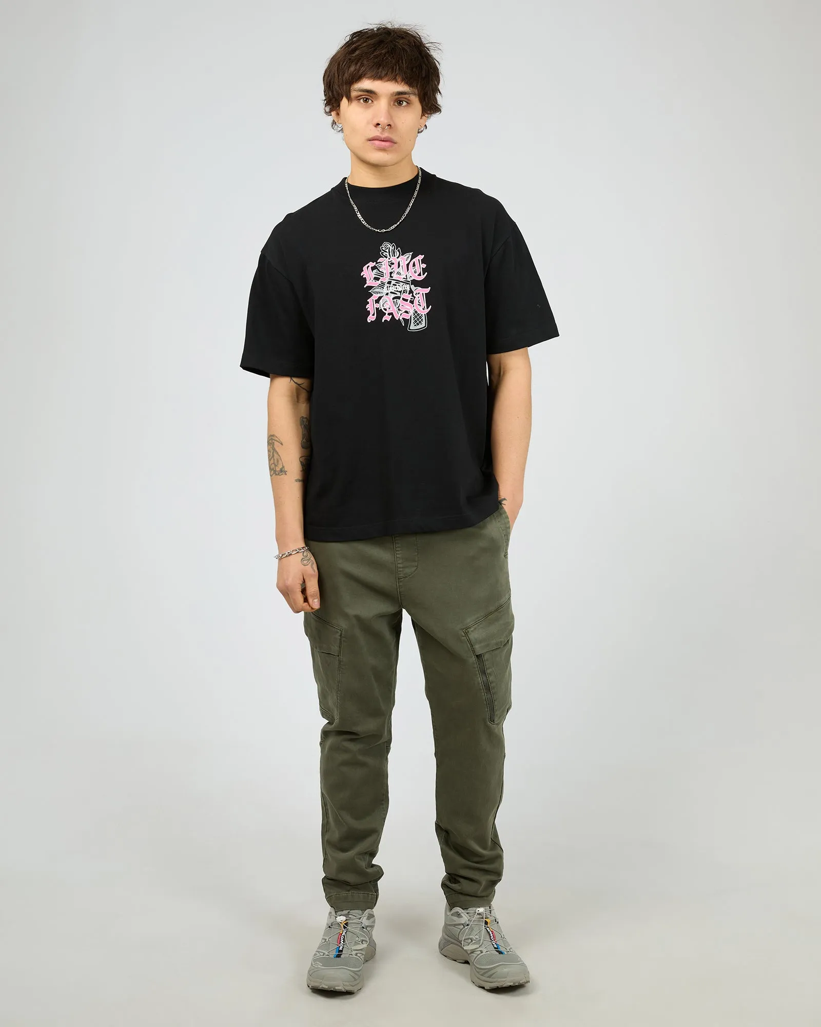 Live Fast Street Tee Black sold by edge clothing product image thumbnail 2
