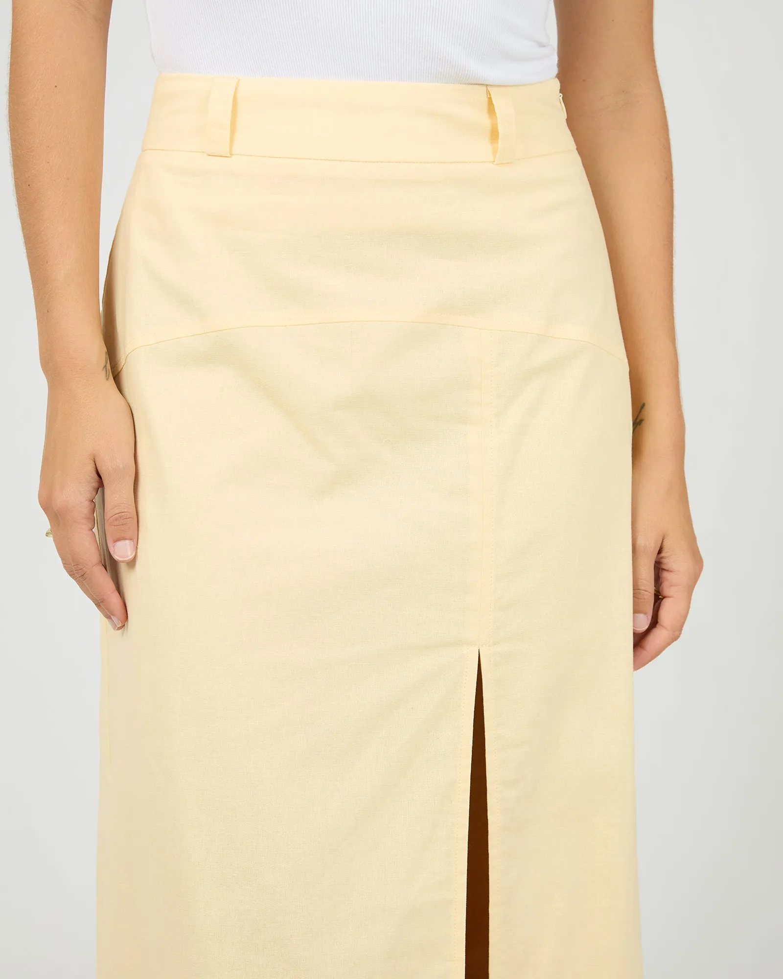 Alessa Linen Maxi Skirt Yellow sold by edge clothing product image thumbnail 5